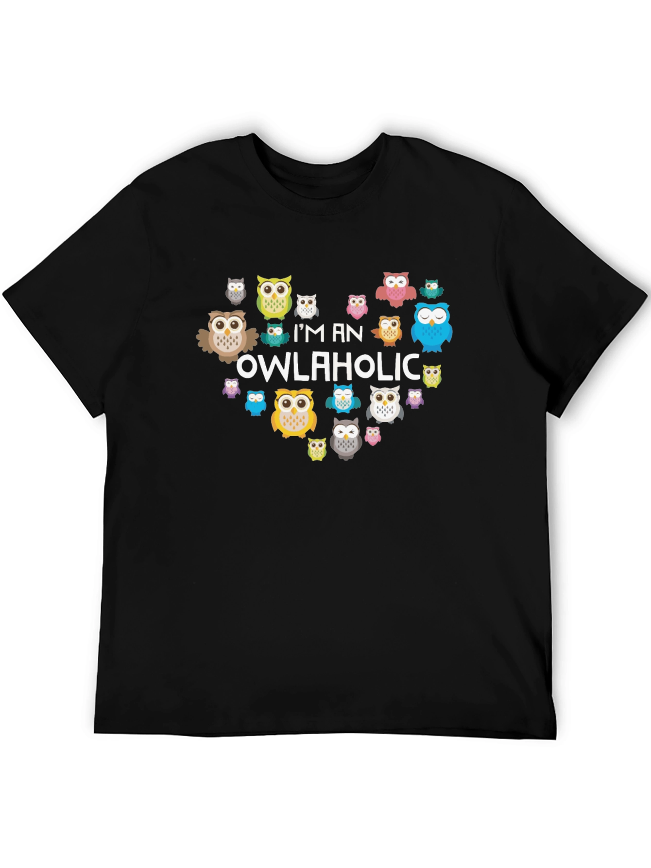 Owl Graphic Print Tee - Im an Owlaholic