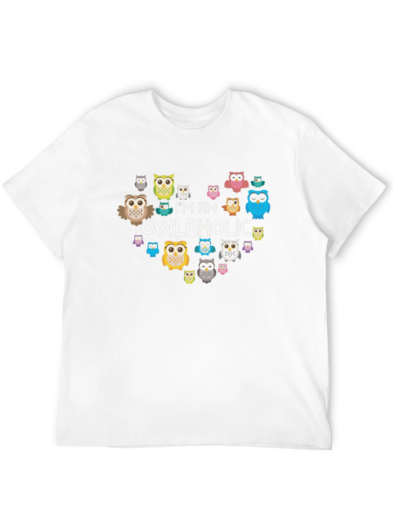 Owl Graphic Print Tee - Im an Owlaholic
