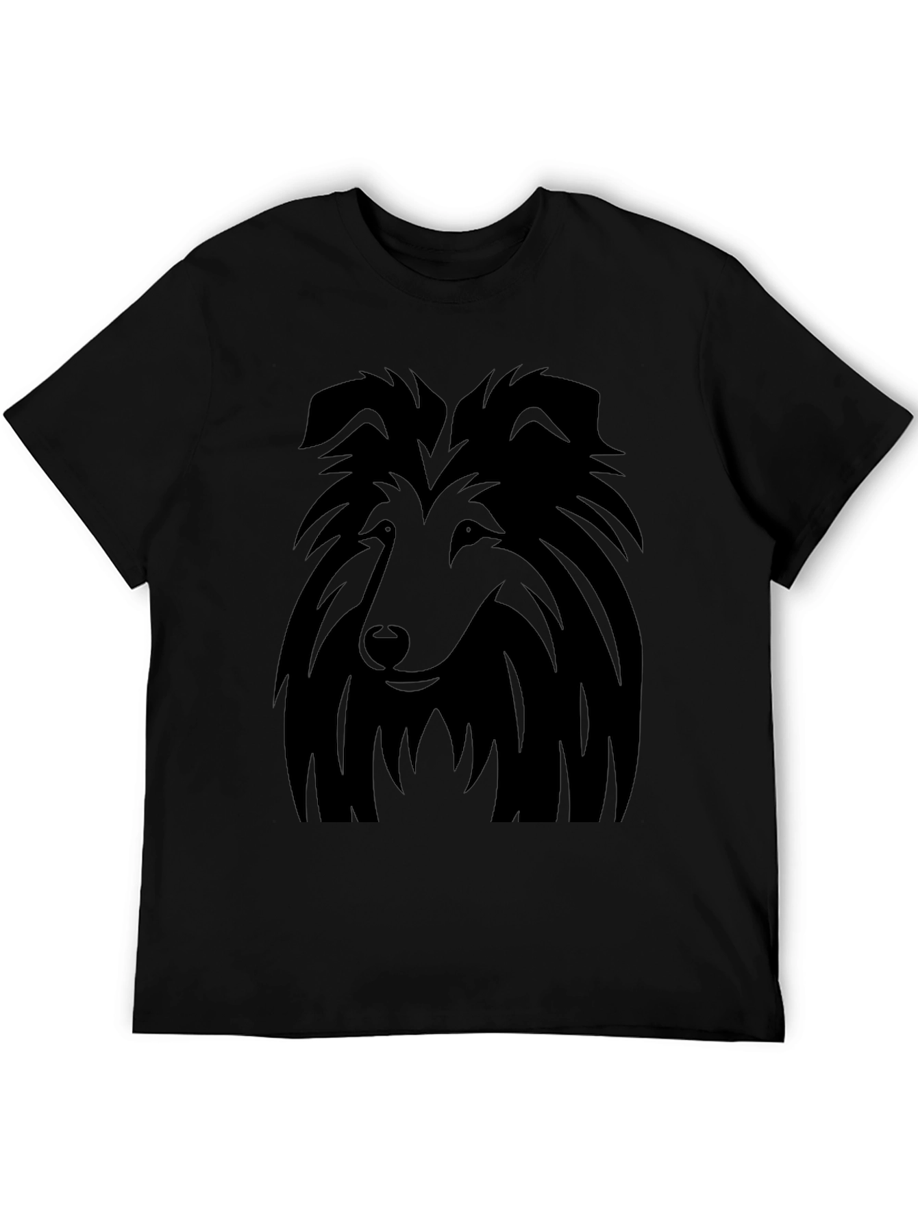 Black Collie Dog Graphic Tee