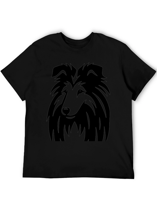 Black Collie Dog Graphic Tee