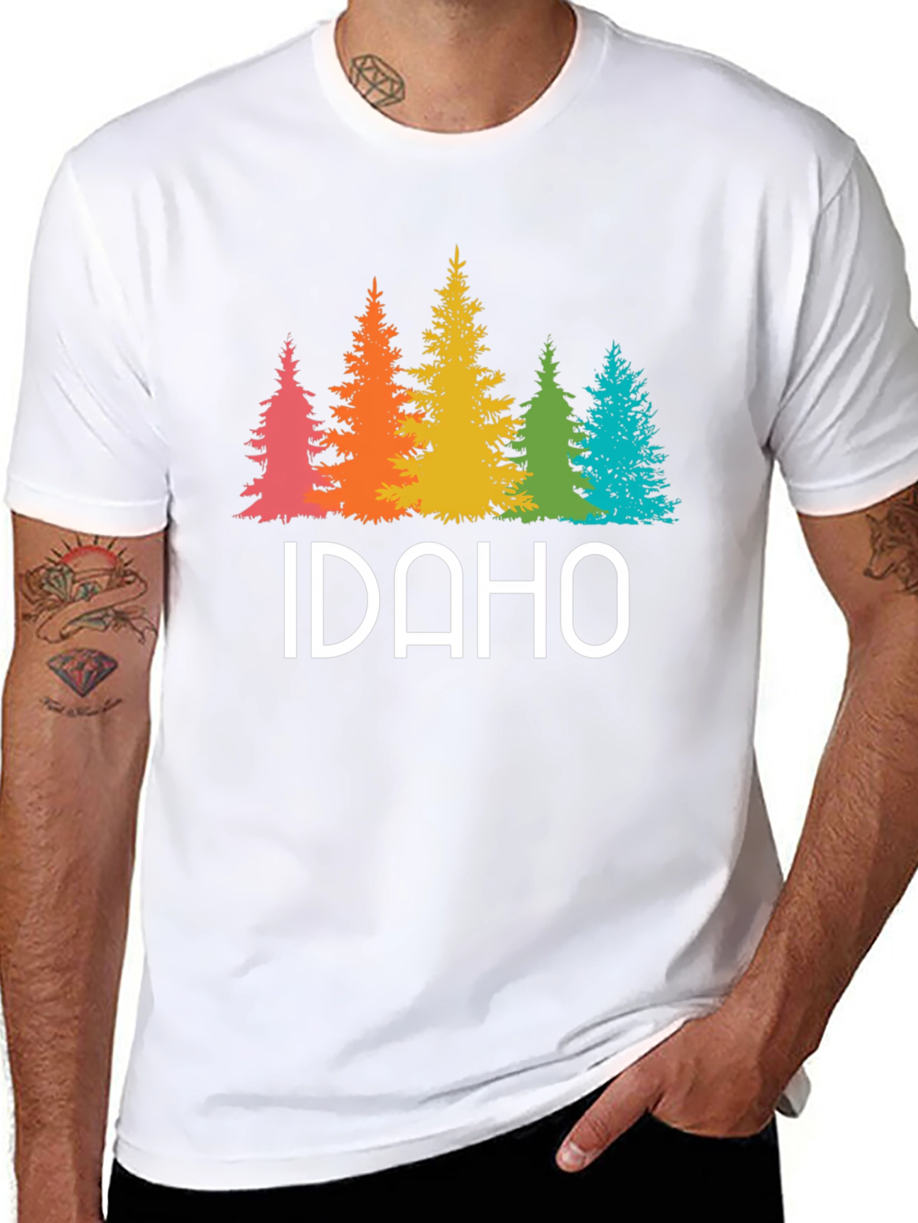 Idaho Rainbow Trees Graphic Tee