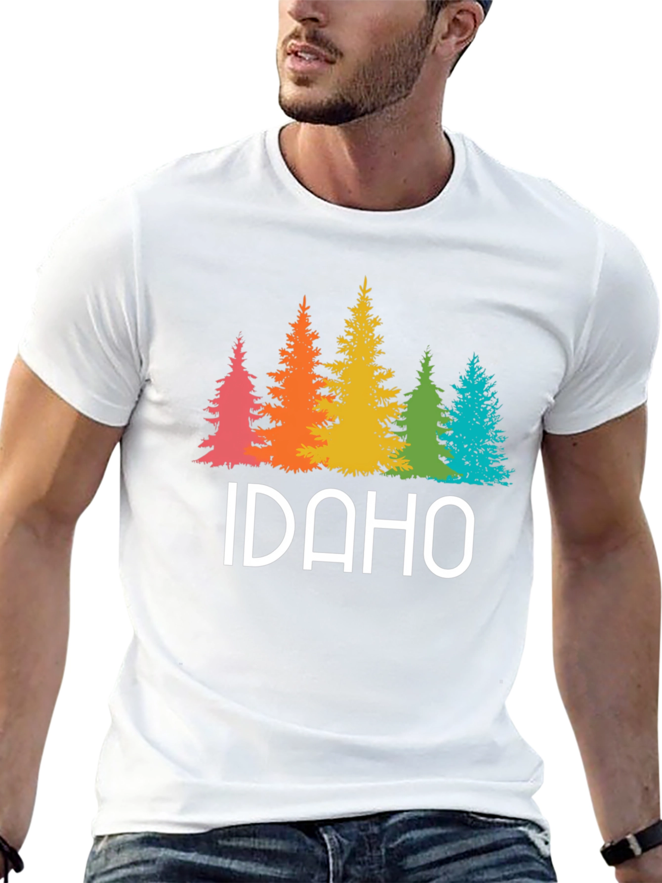 Idaho Rainbow Trees Graphic Tee