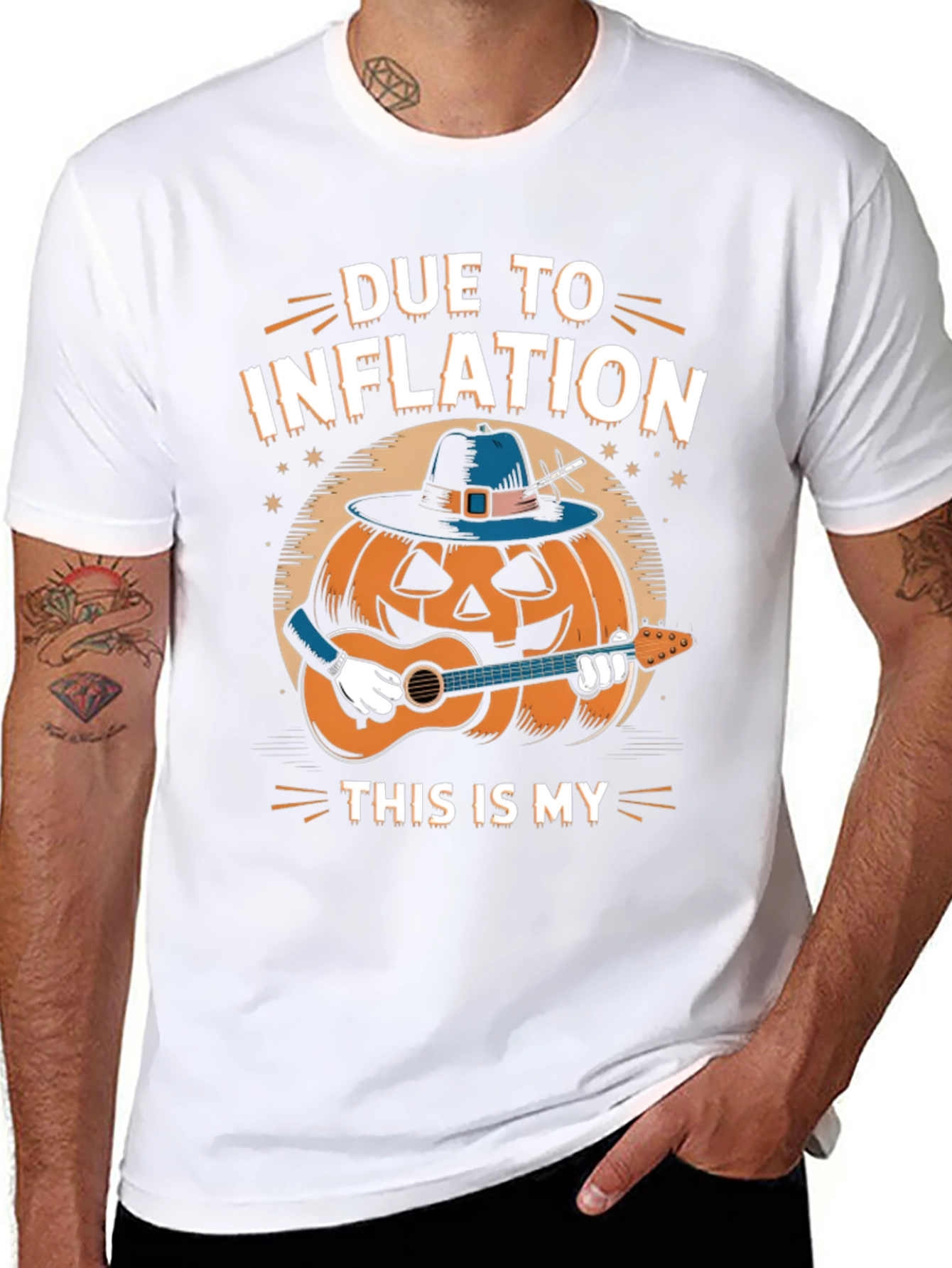 Inflation Pumpkin Guitarist T-Shirt