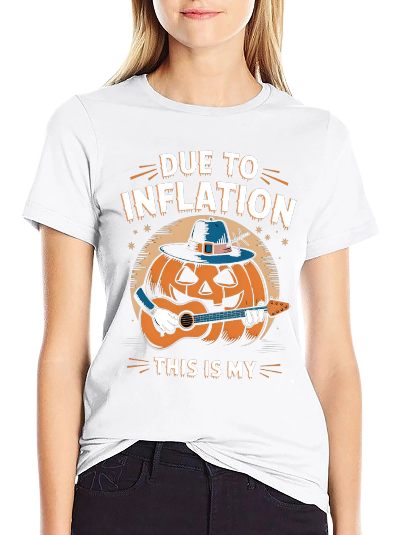 Inflation Pumpkin Guitarist T-Shirt