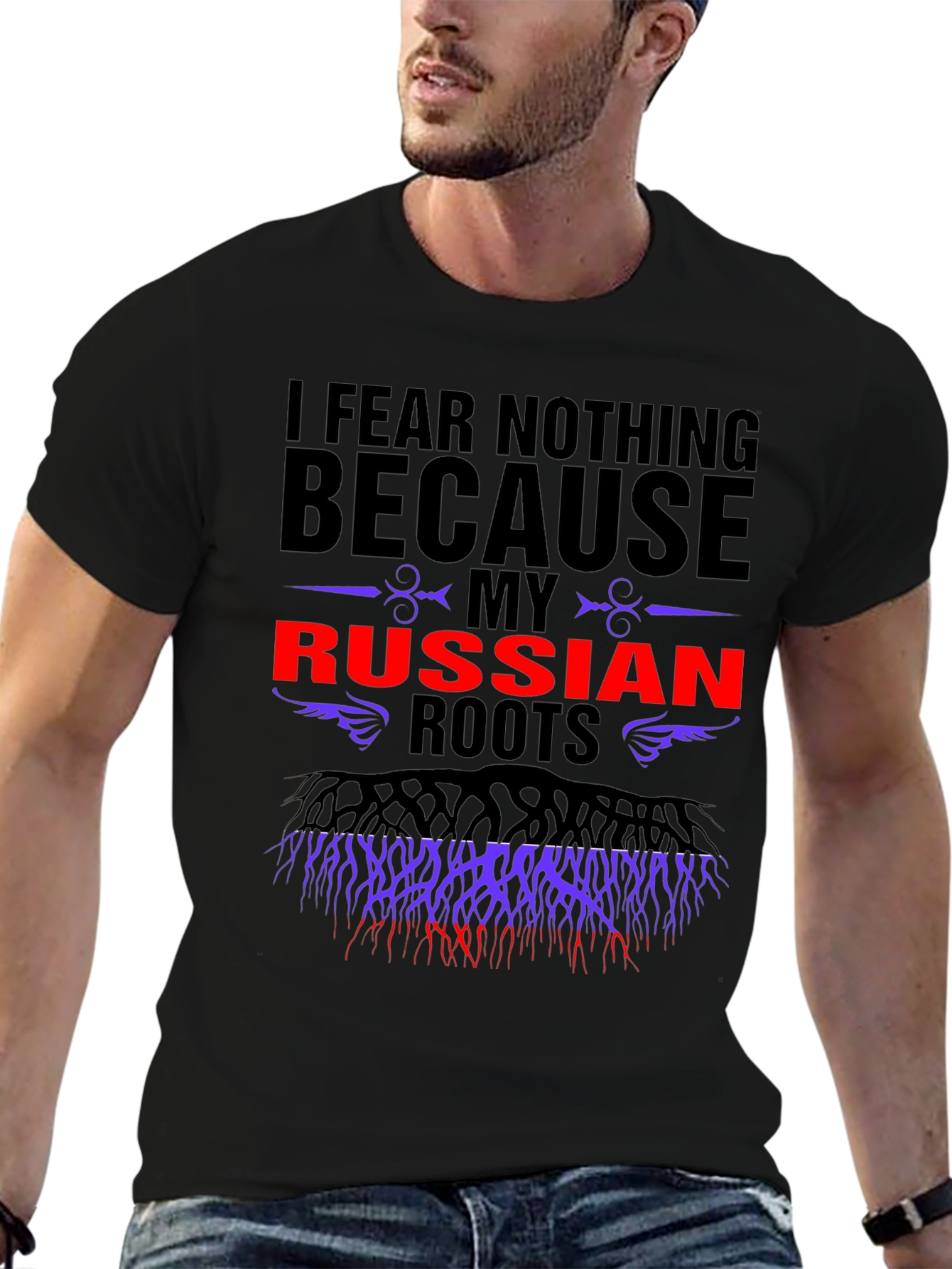 I Fear Nothing Russian Roots Graphic Tee