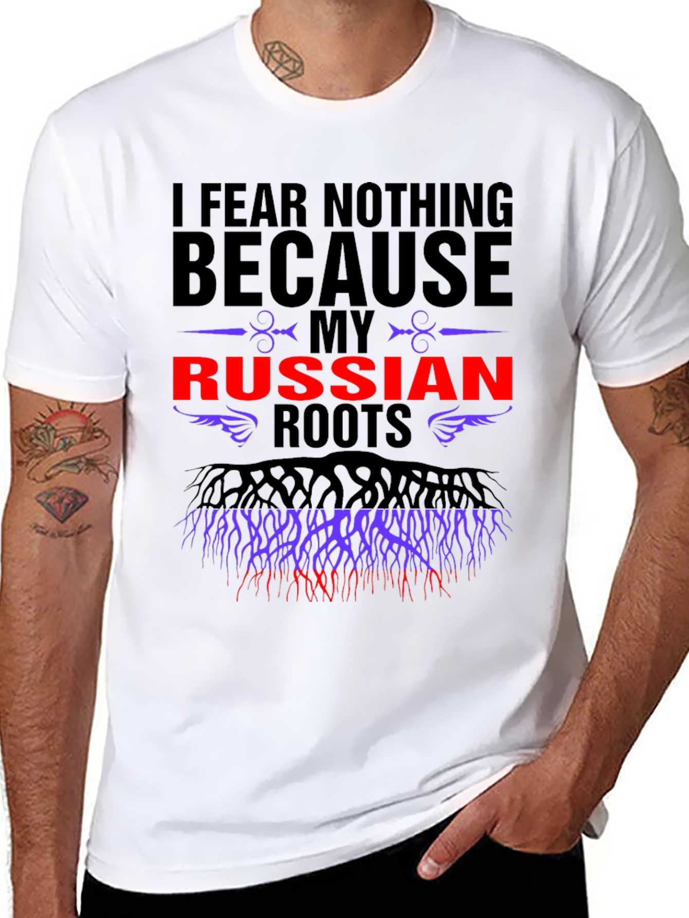 I Fear Nothing Russian Roots Graphic Tee