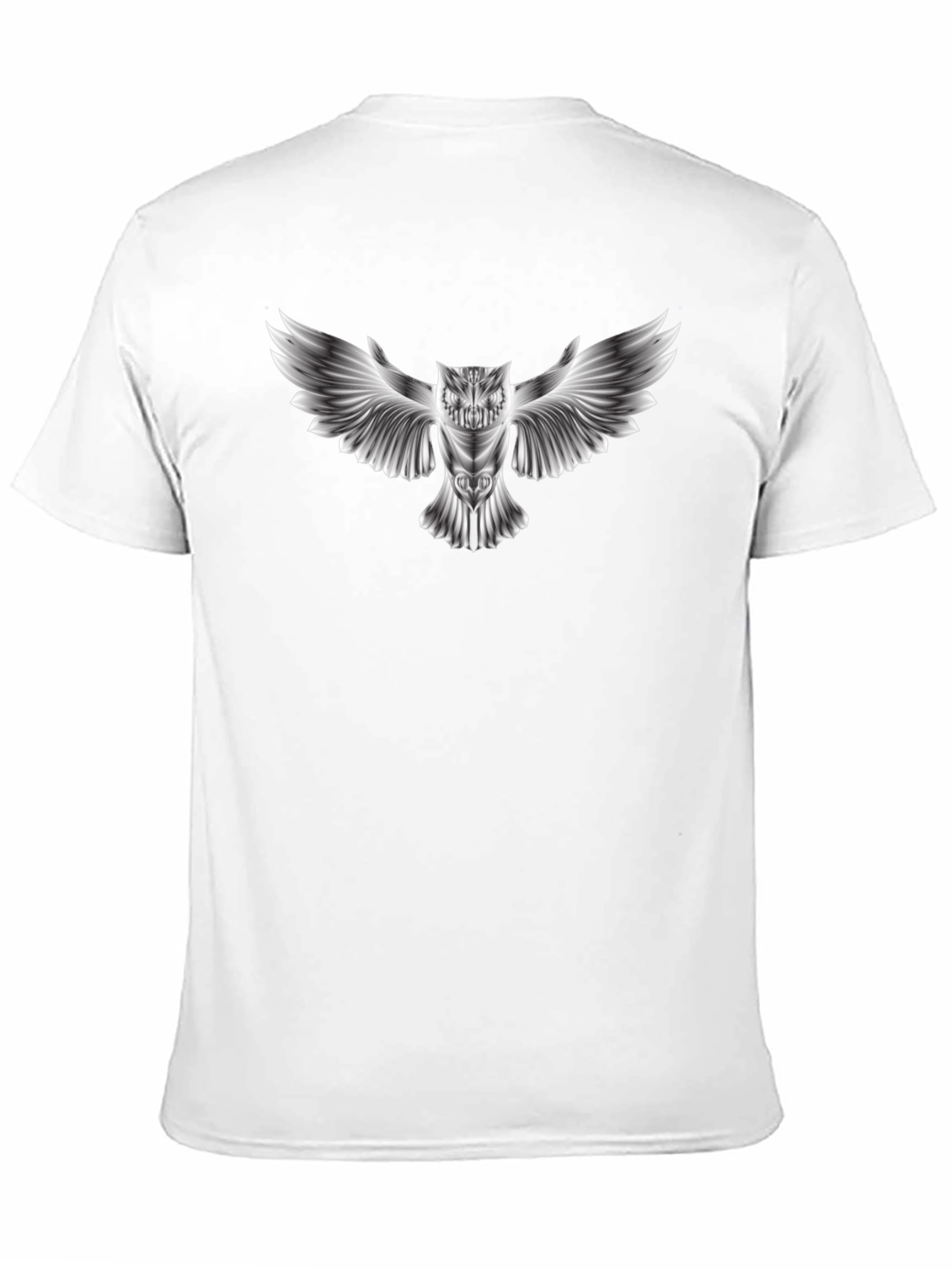Owl Graphic Print Black T-Shirt