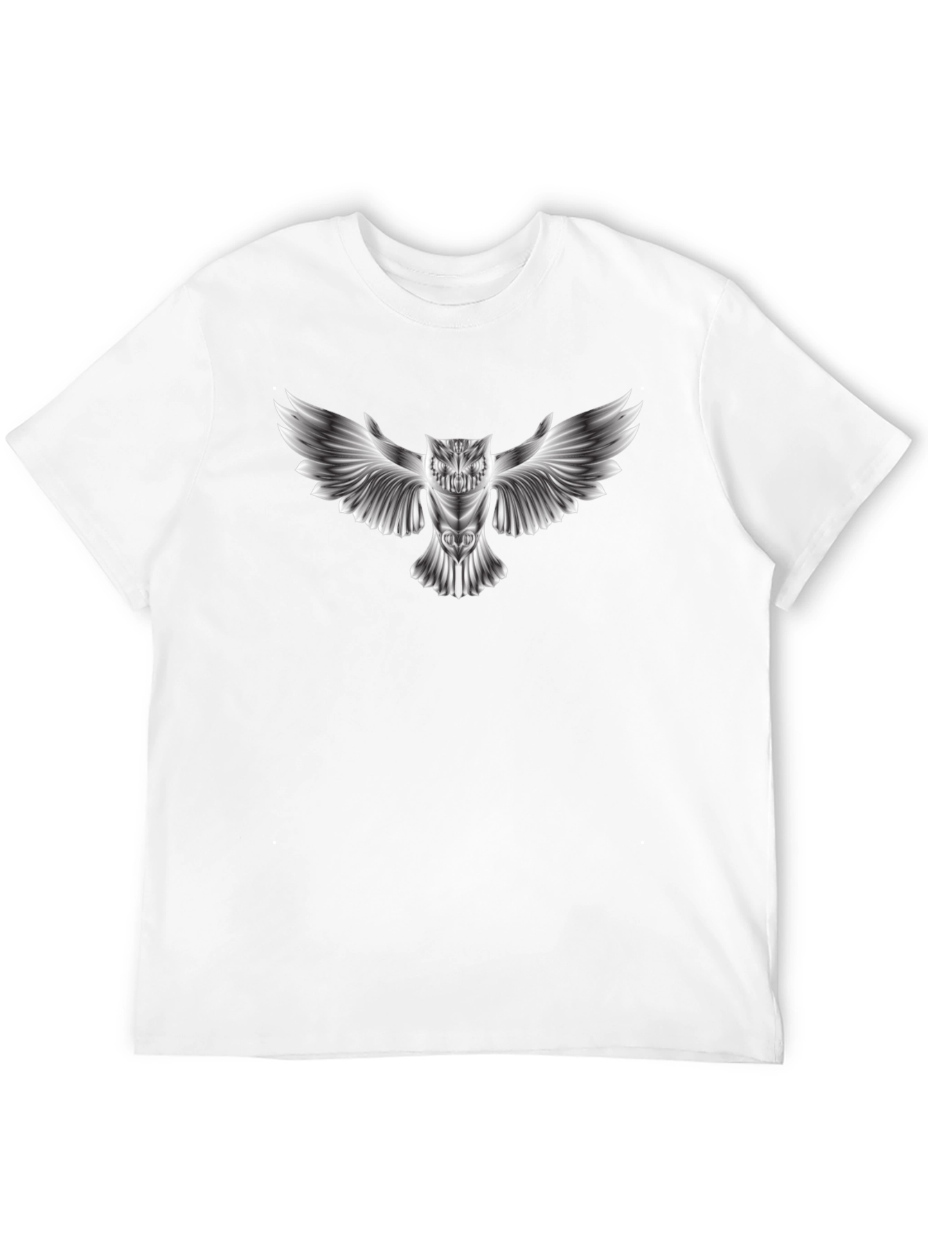 Owl Graphic Print Black T-Shirt