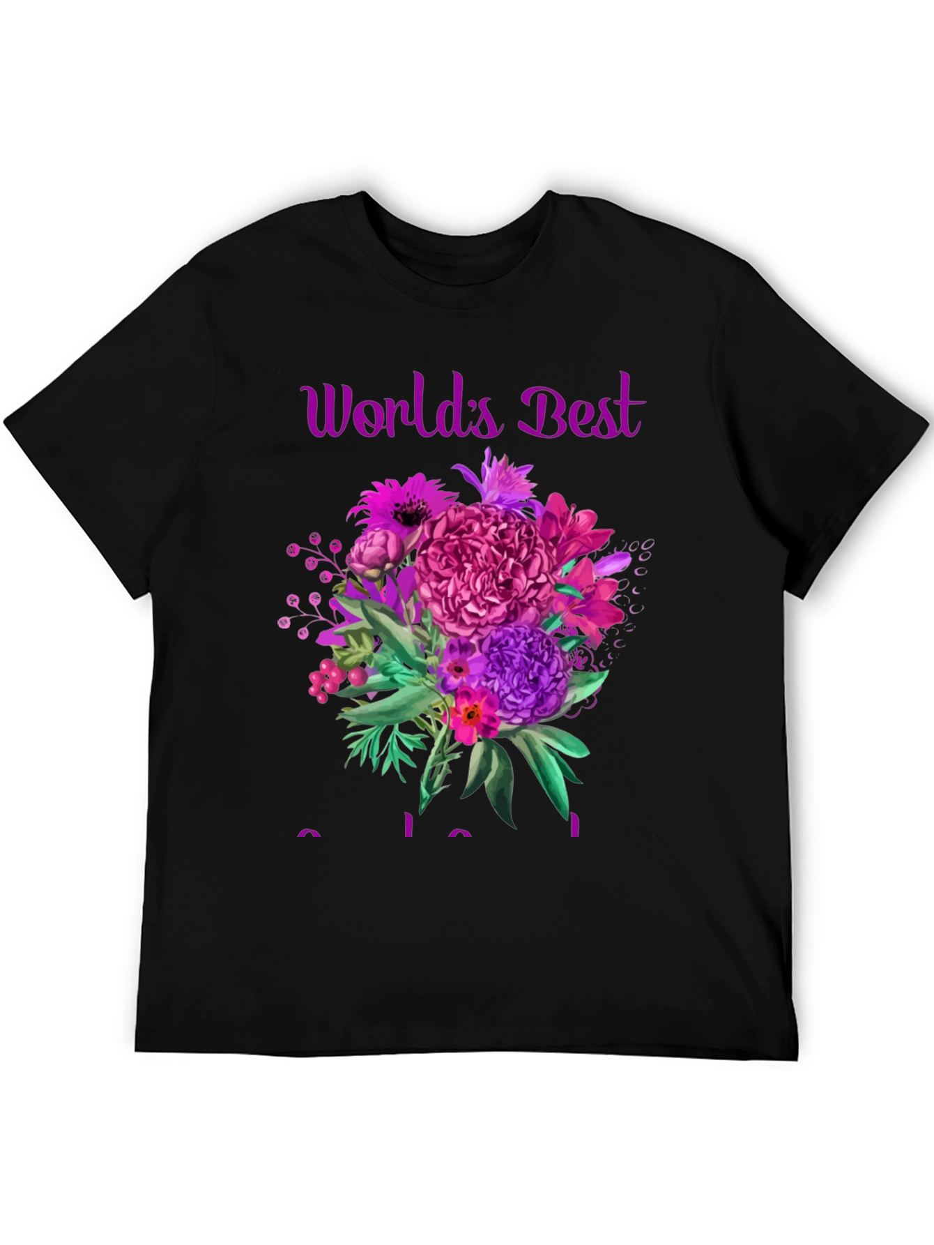 Worlds Best Mom Floral Graphic T-Shirt