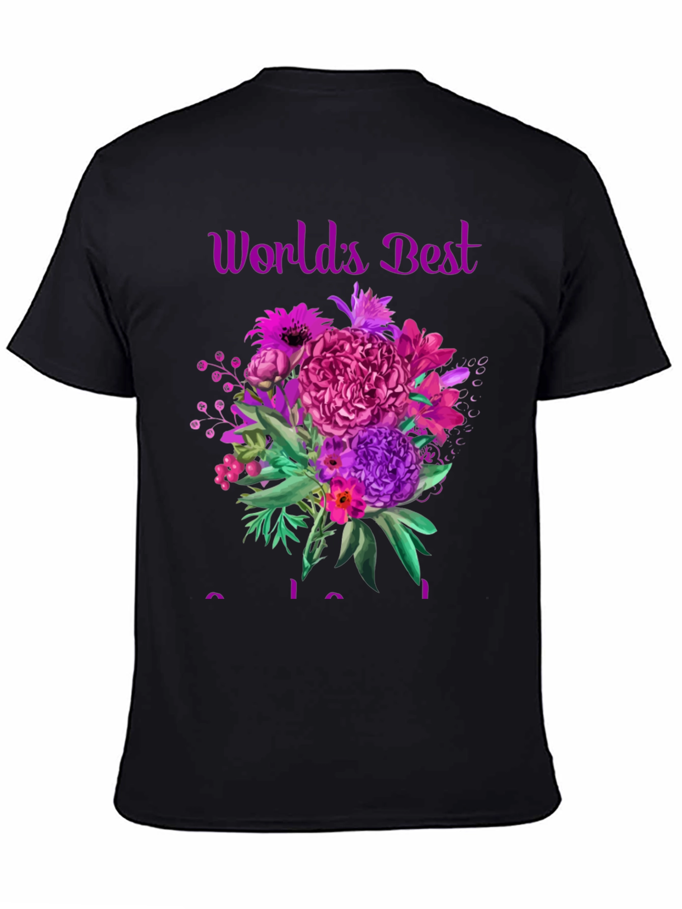 Worlds Best Mom Floral Graphic T-Shirt