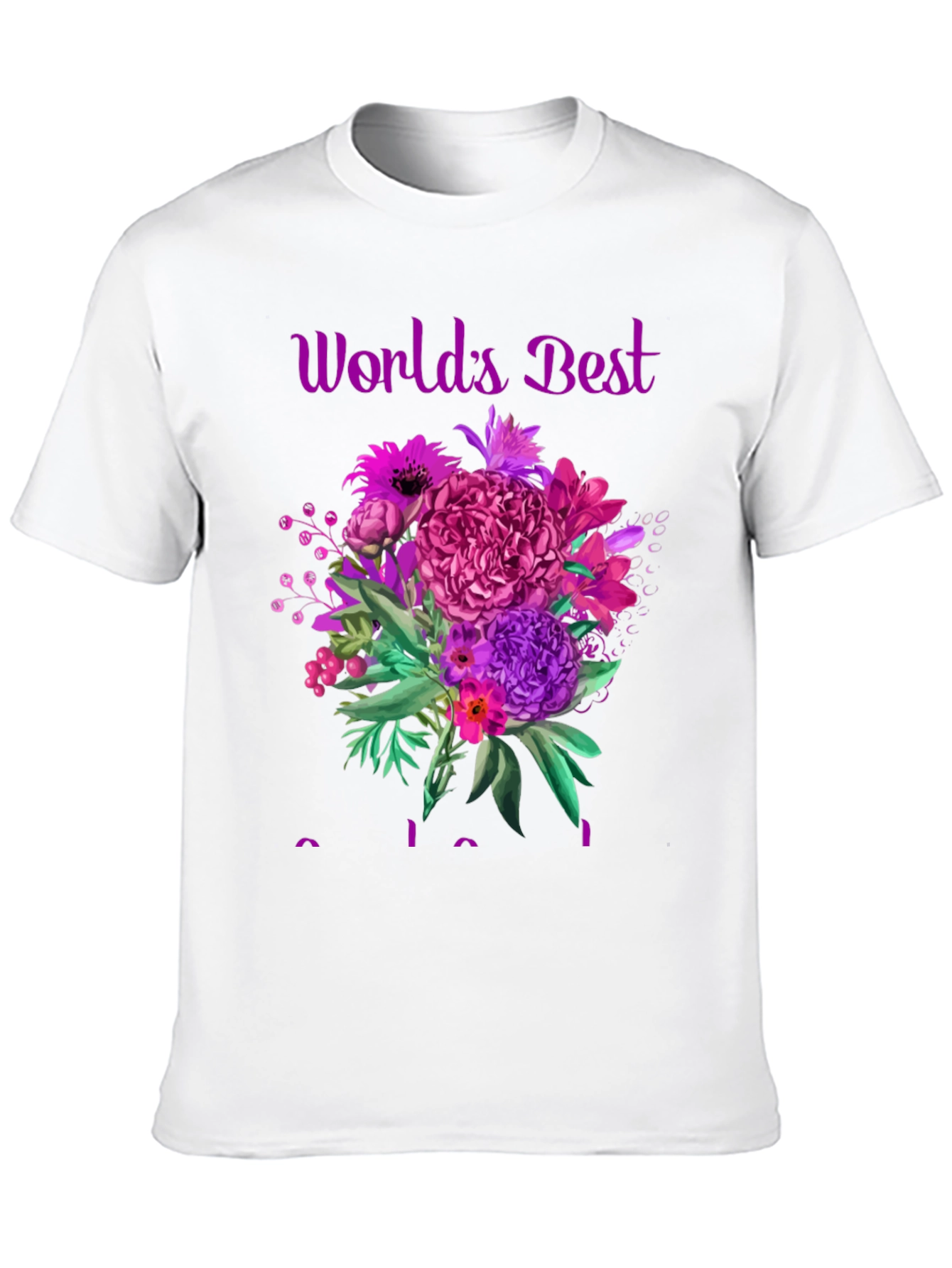 Worlds Best Mom Floral Graphic T-Shirt
