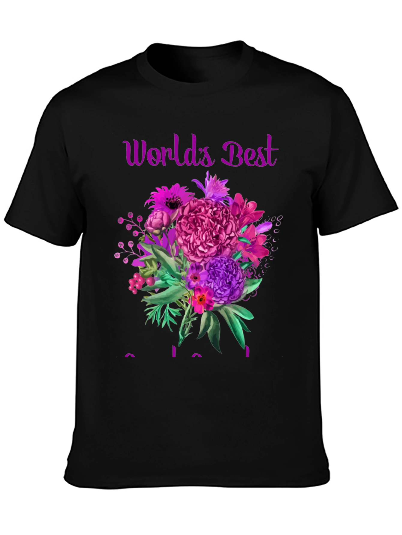 Worlds Best Mom Floral Graphic T-Shirt