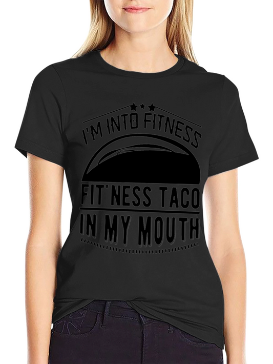 Fitness Taco Graphic Mens Black T-Shirt