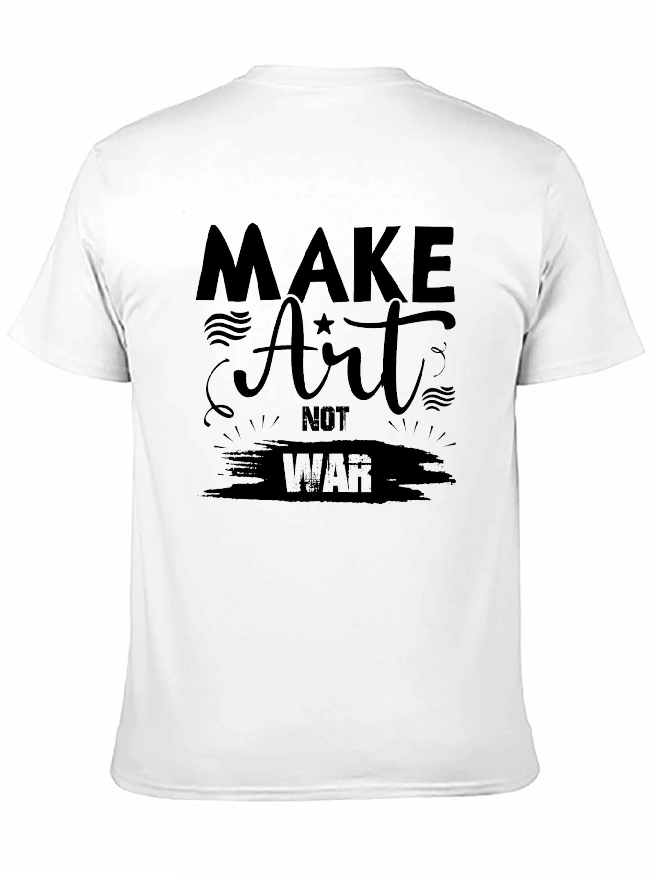Make Art Not War Graphic Tee - Black