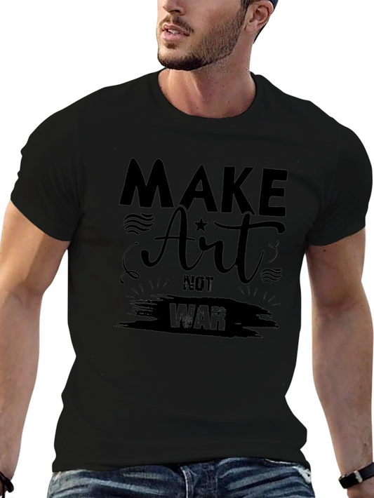 Make Art Not War Graphic Tee - Black