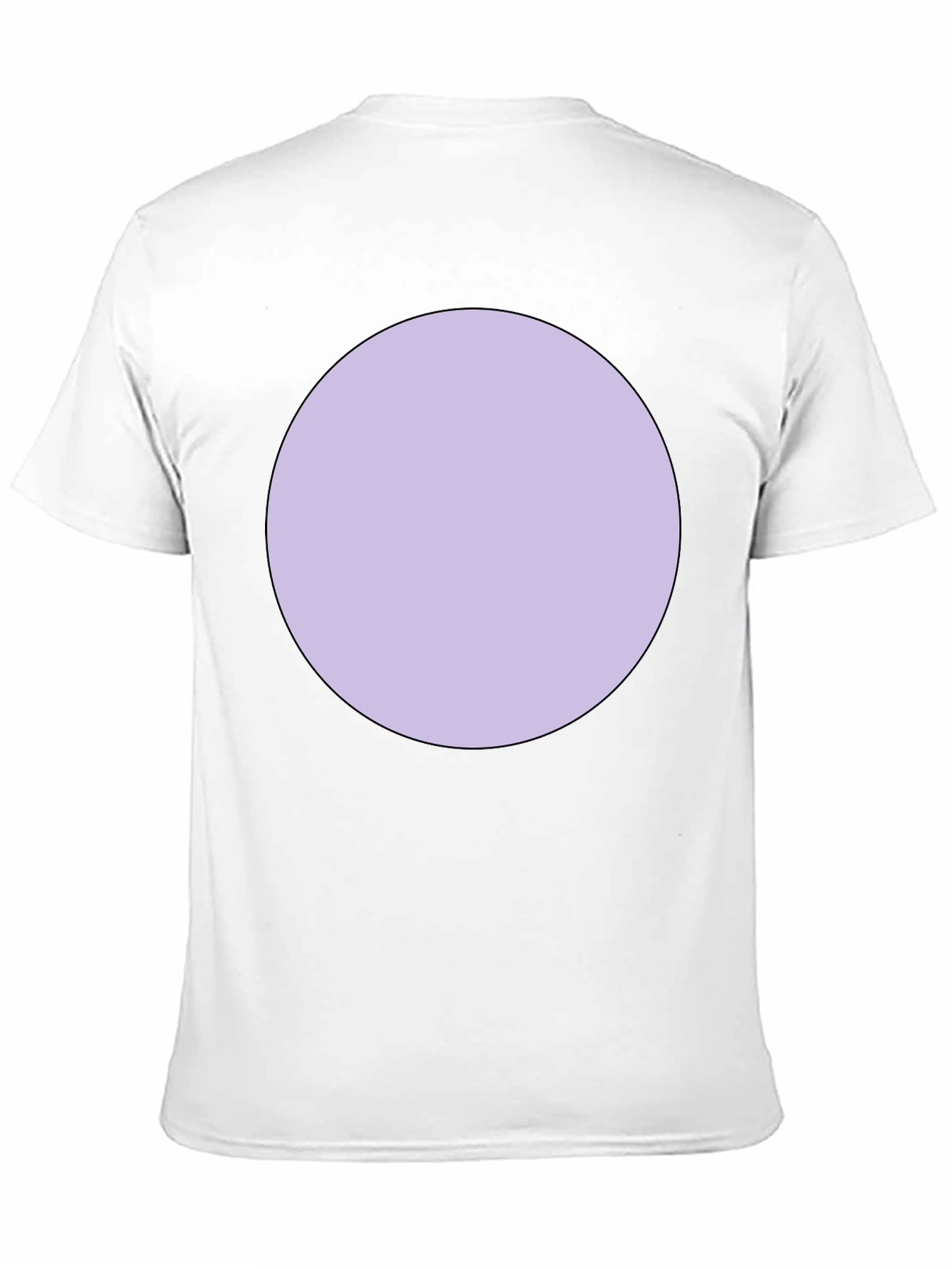 Mens Black T-Shirt with Lavender Circle Graphic