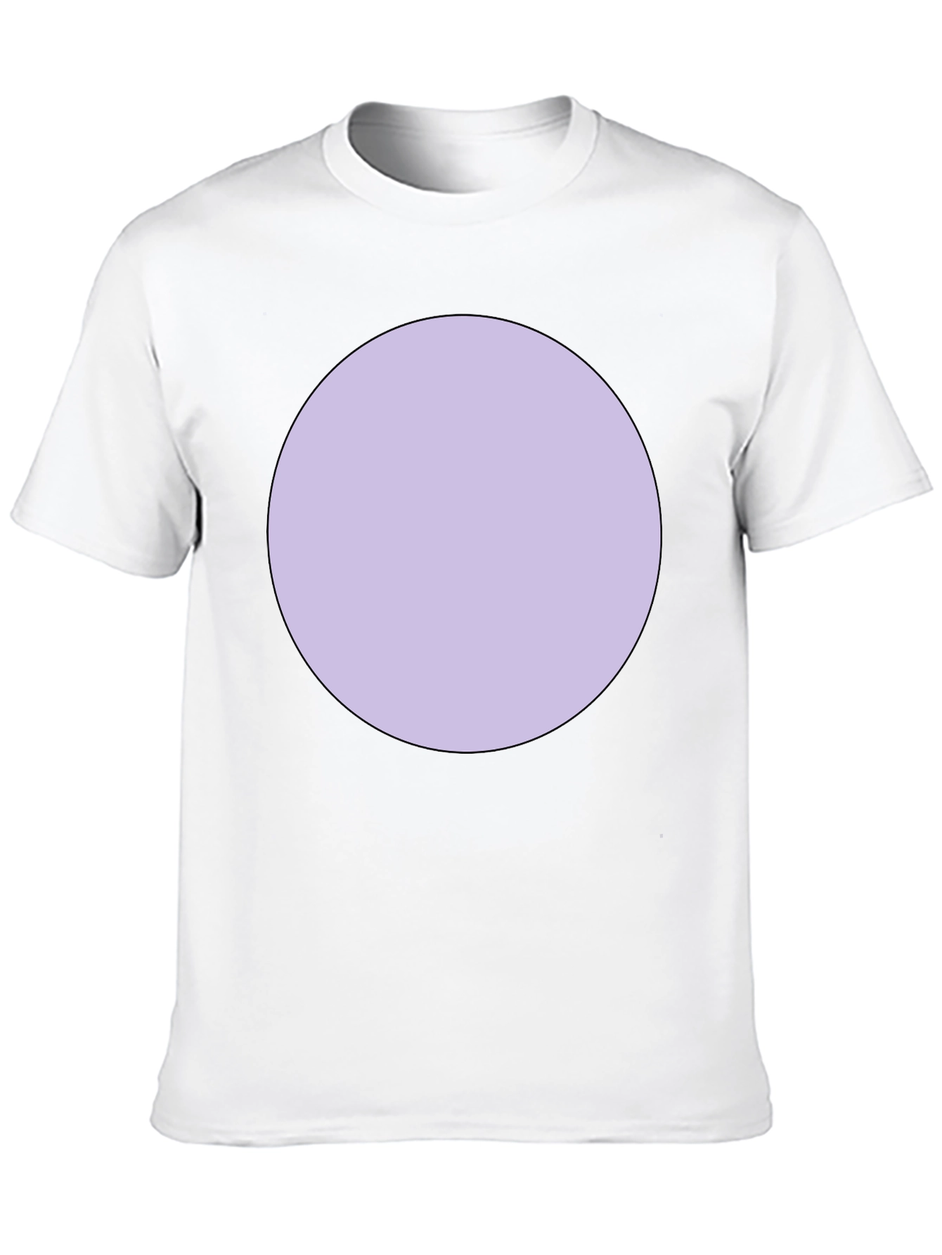 Mens Black T-Shirt with Lavender Circle Graphic