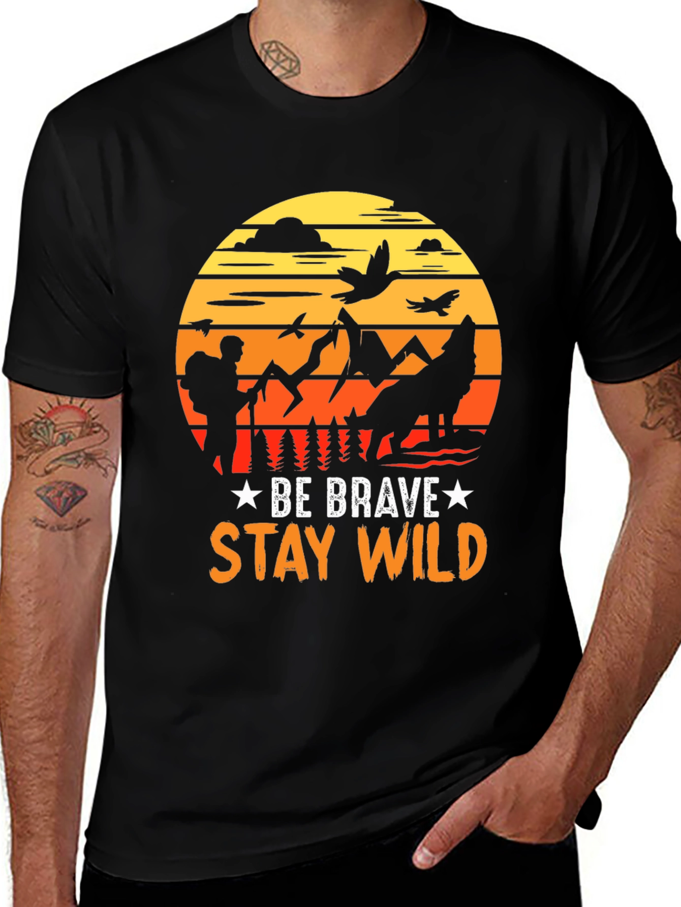 Be Brave Stay Wild Graphic T-Shirt
