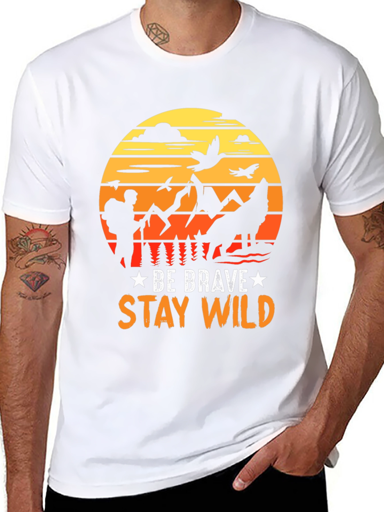 Be Brave Stay Wild Graphic T-Shirt