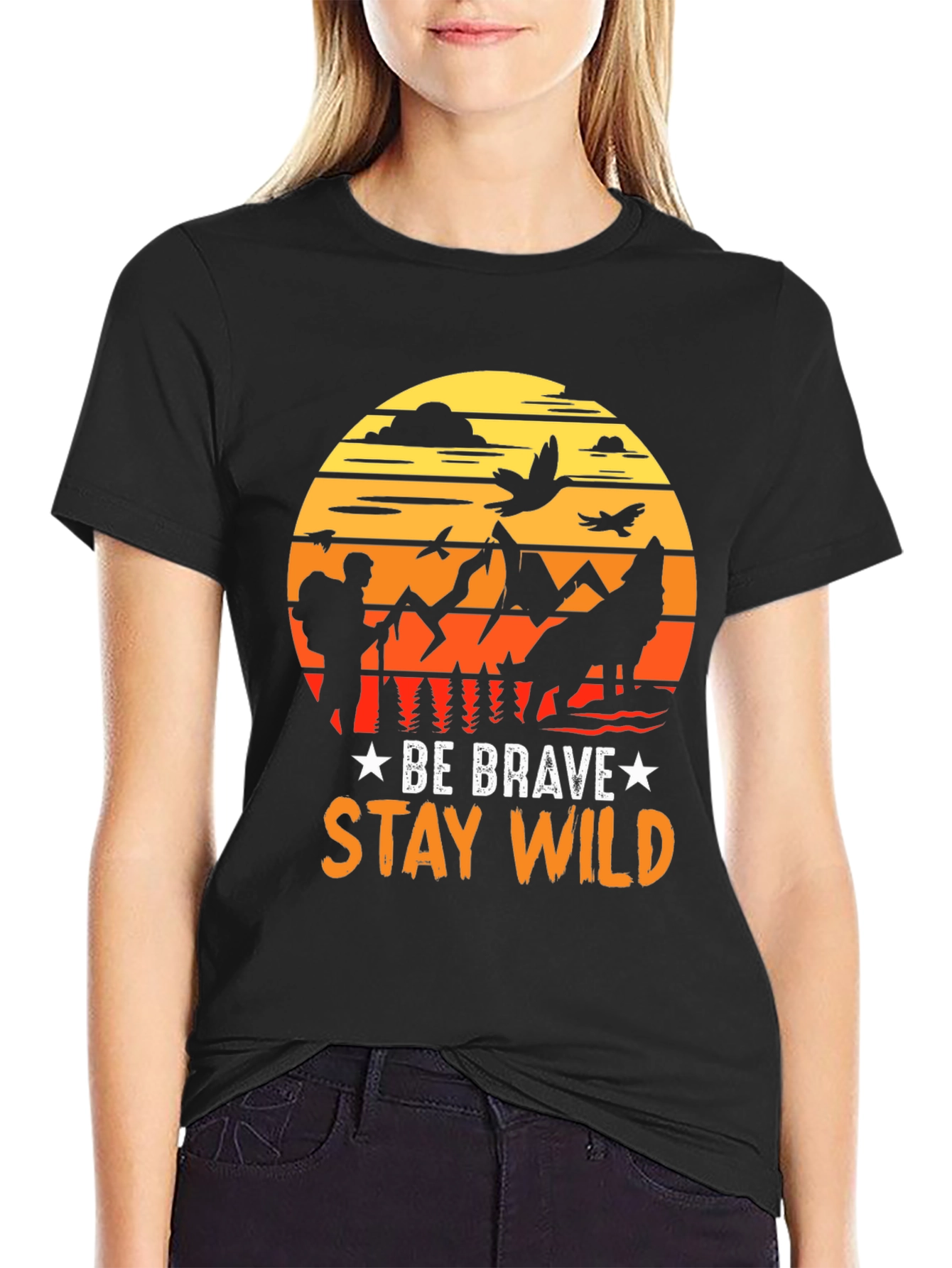 Be Brave Stay Wild Graphic T-Shirt