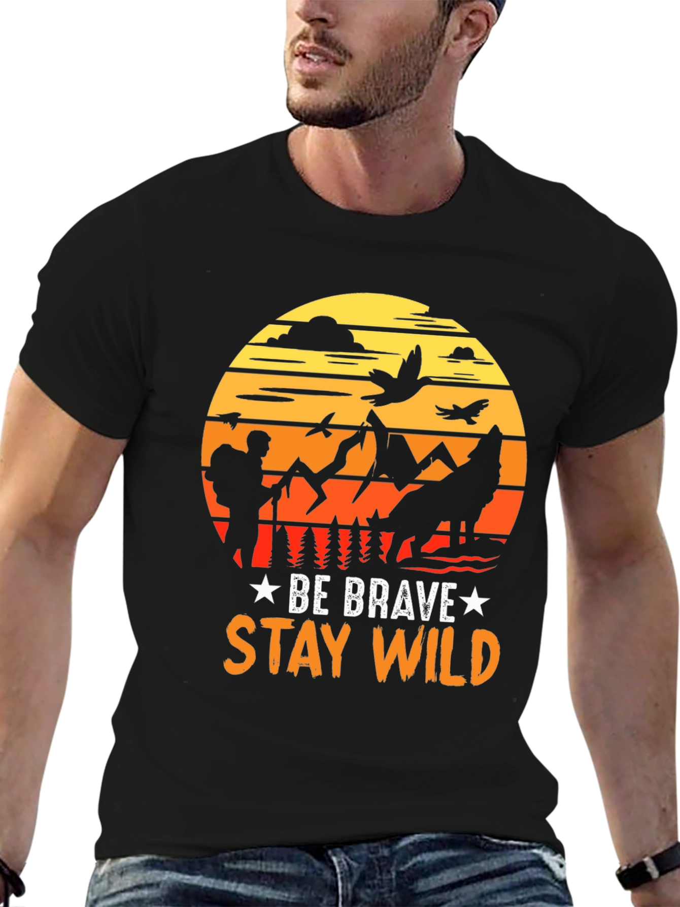 Be Brave Stay Wild Graphic T-Shirt