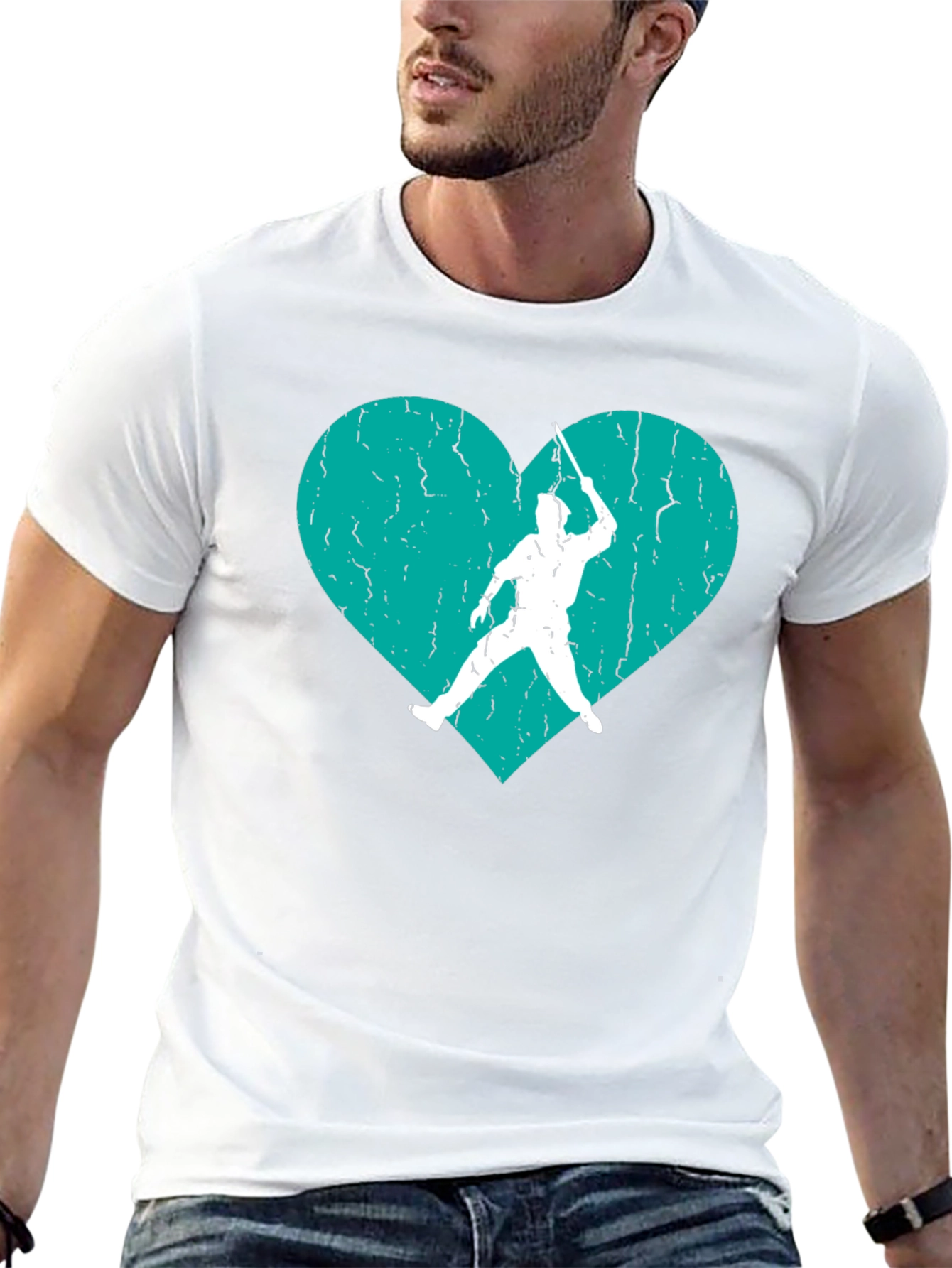 Fencing Heart T-Shirt - Swordplay Love Tee