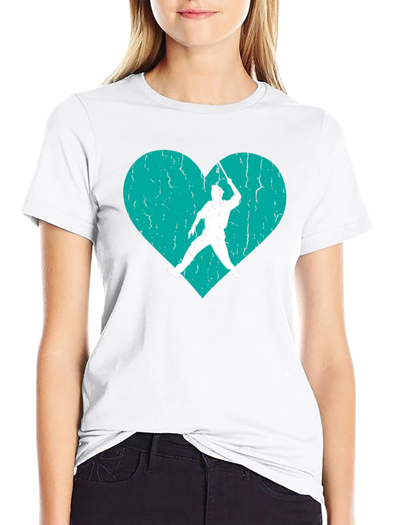 Fencing Heart T-Shirt - Swordplay Love Tee
