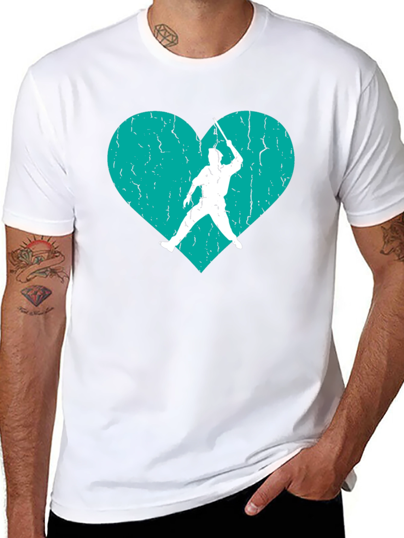 Fencing Heart T-Shirt - Swordplay Love Tee