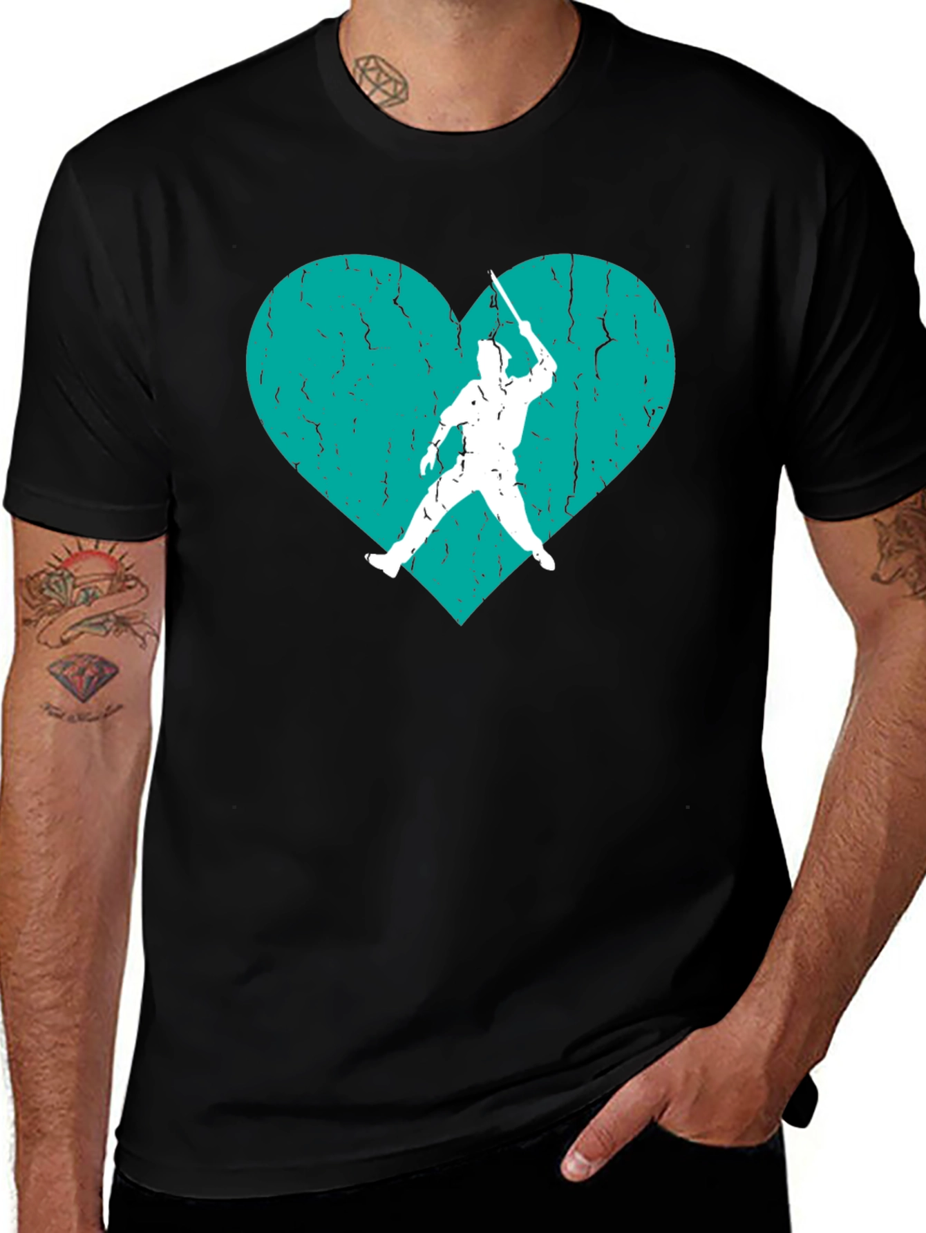 Fencing Heart T-Shirt - Swordplay Love Tee