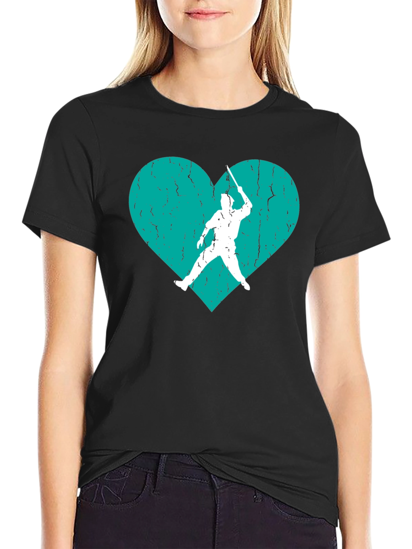 Fencing Heart T-Shirt - Swordplay Love Tee