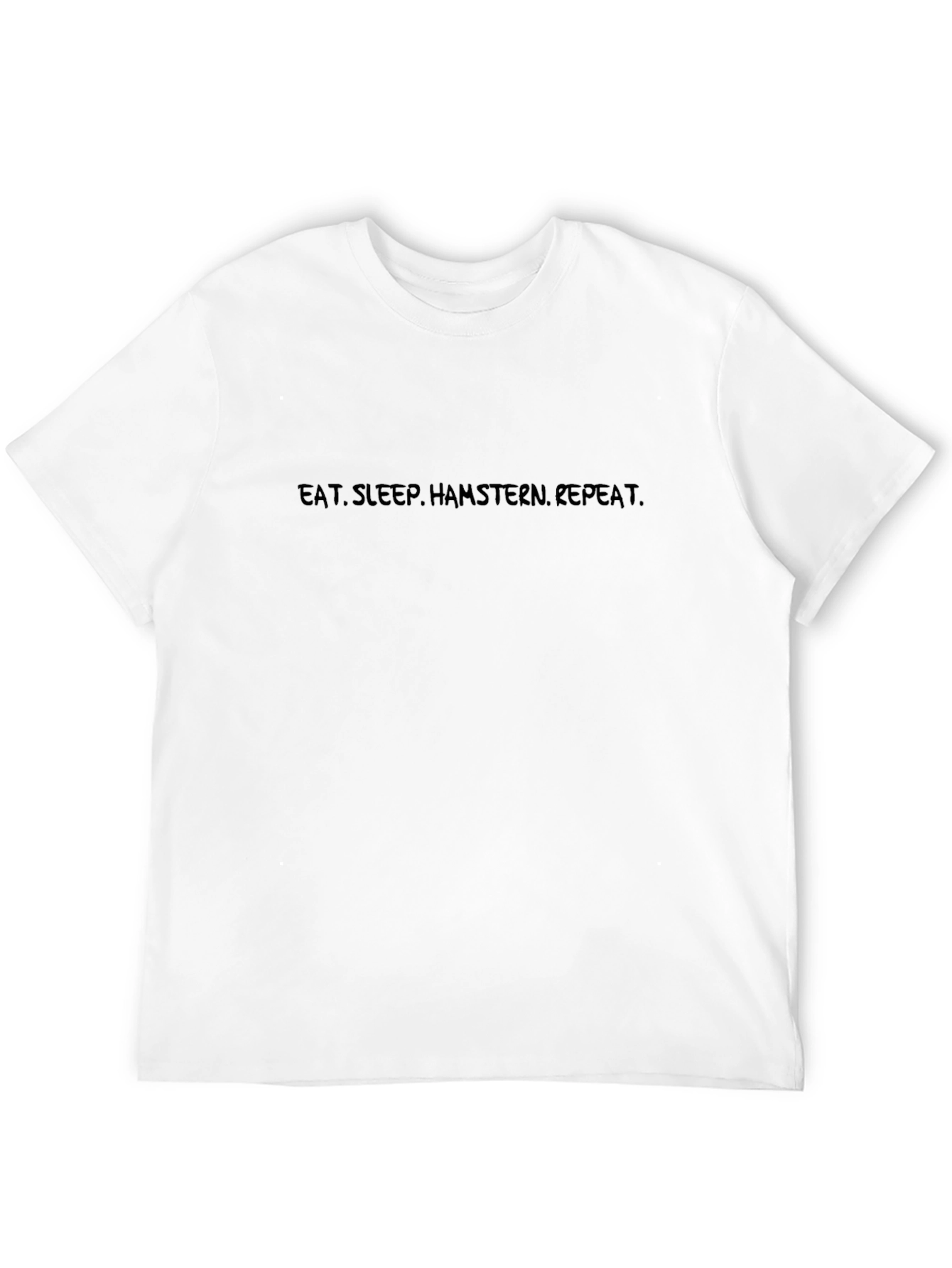 Eat Sleep Hamstern Repeat Black Graphic Tee
