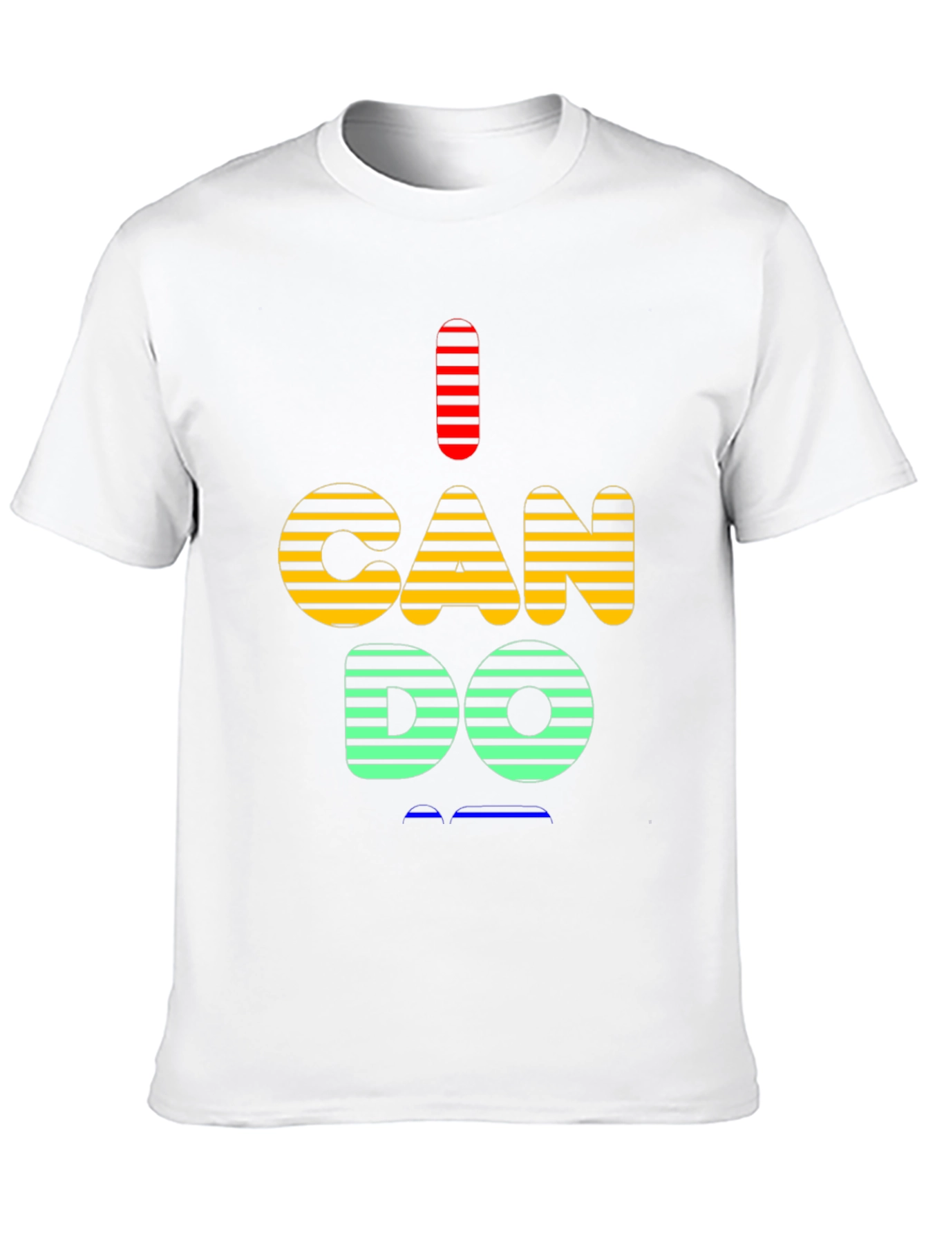 I Can Do It Striped Graphic Tee