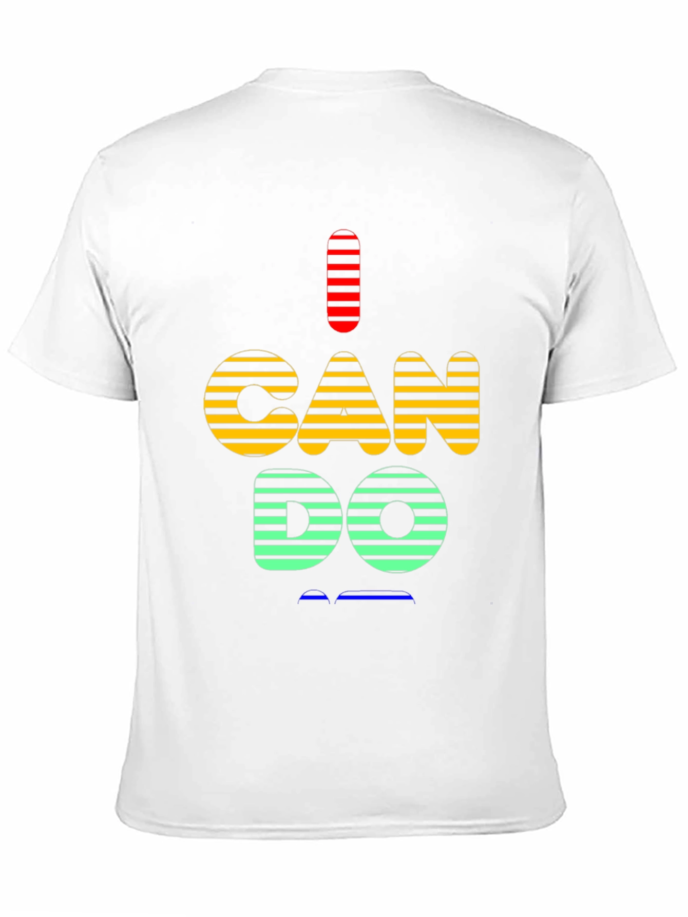 I Can Do It Striped Graphic Tee