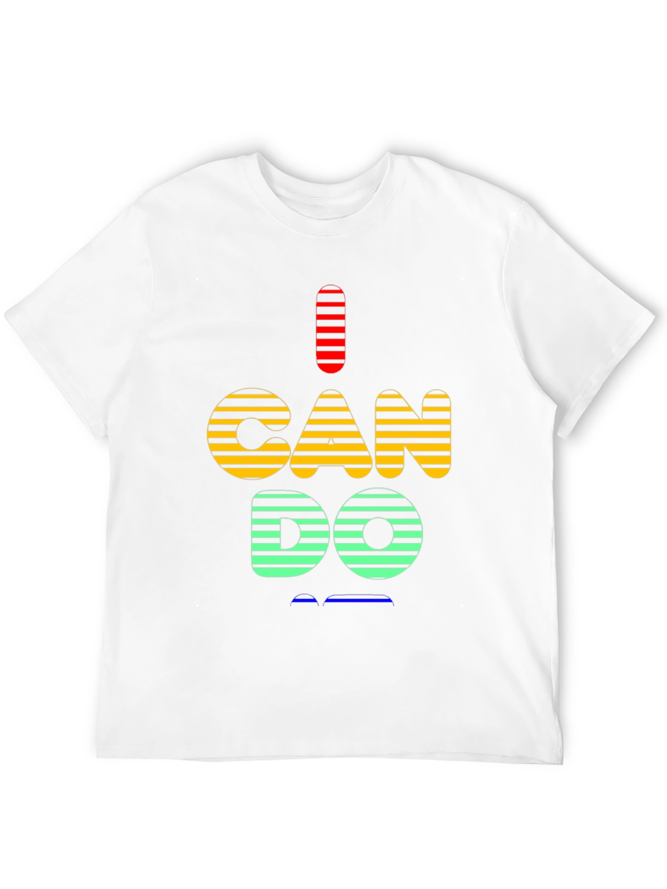 I Can Do It Striped Graphic Tee