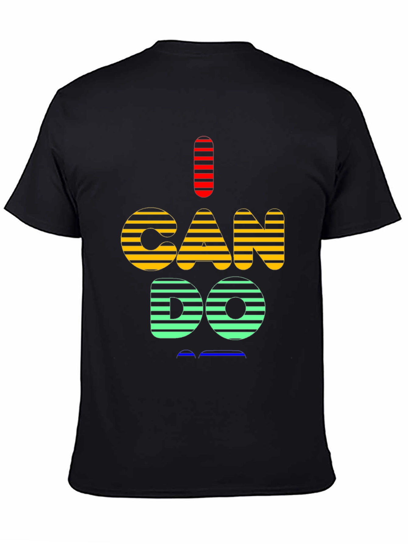 I Can Do It Striped Graphic Tee