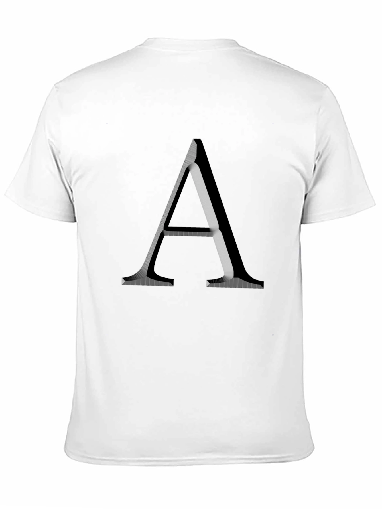 Letter A Graphic Print Black T-Shirt