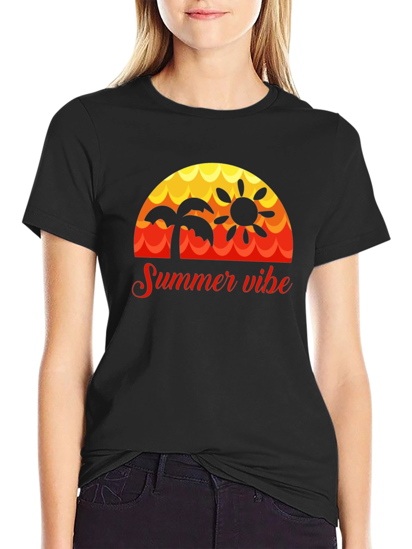 Summer Vibe Graphic Tee - Tropical Style