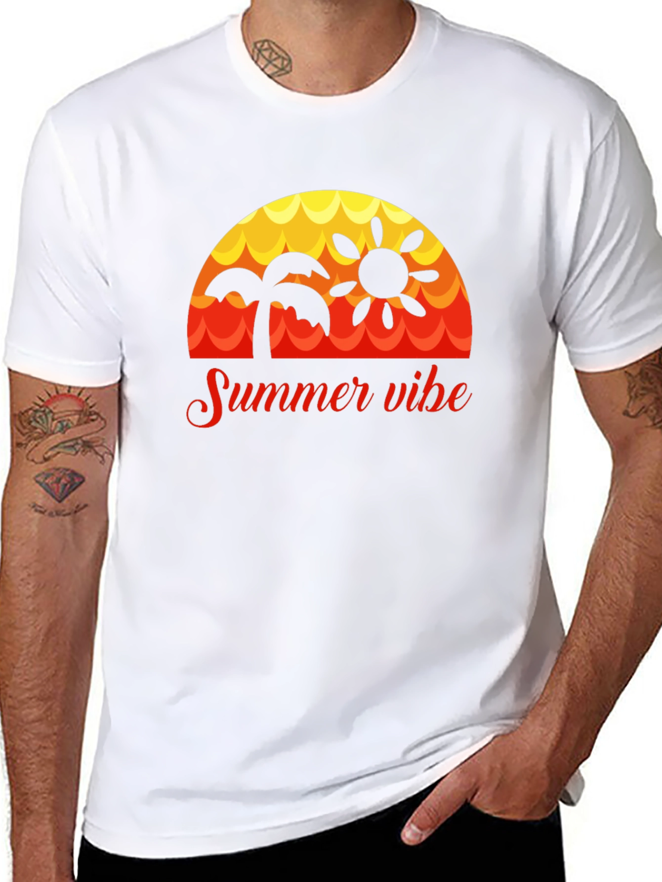 Summer Vibe Graphic Tee - Tropical Style