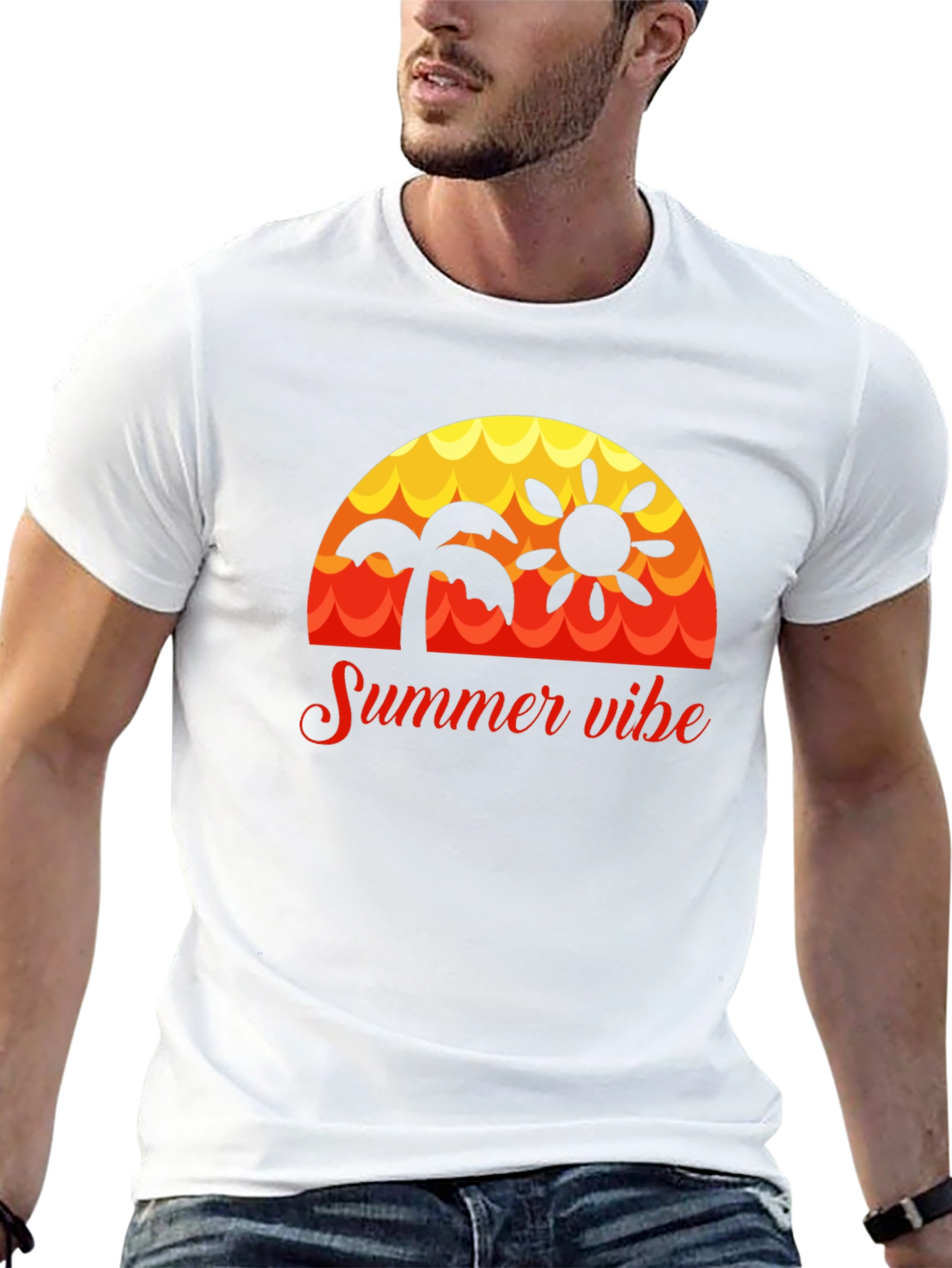 Summer Vibe Graphic Tee - Tropical Style