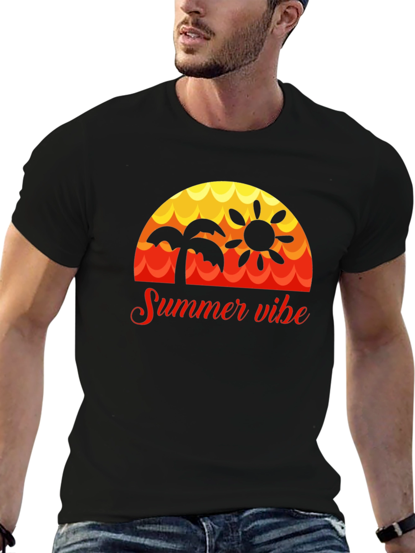 Summer Vibe Graphic Tee - Tropical Style