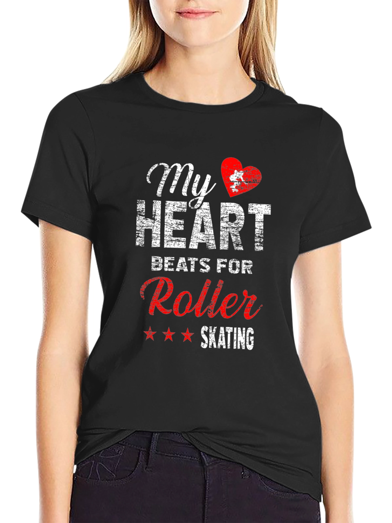 My Heart Beats For Roller Skating Graphic Tee