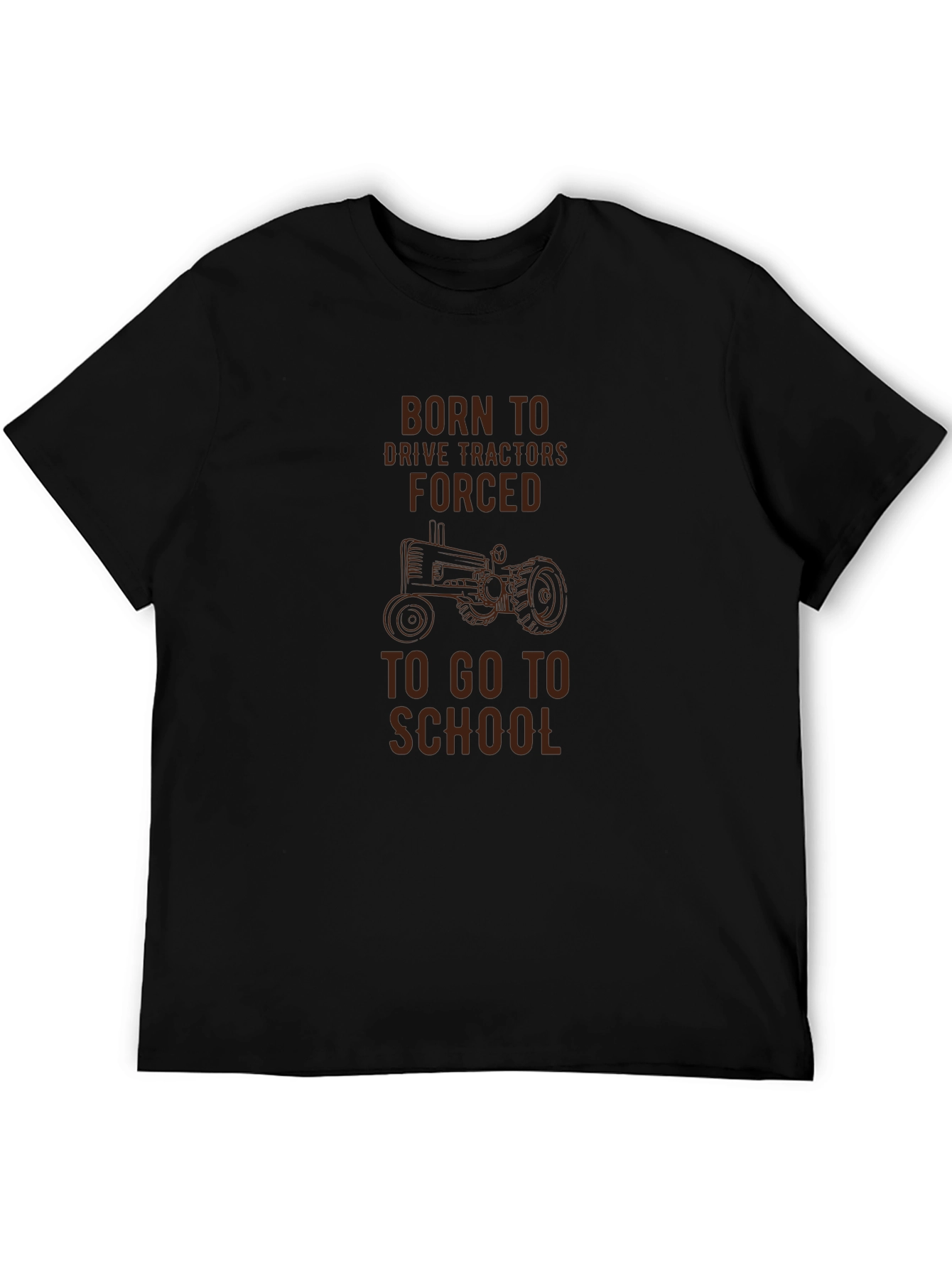 Born to Drive Tractors Mens Black T-Shirt