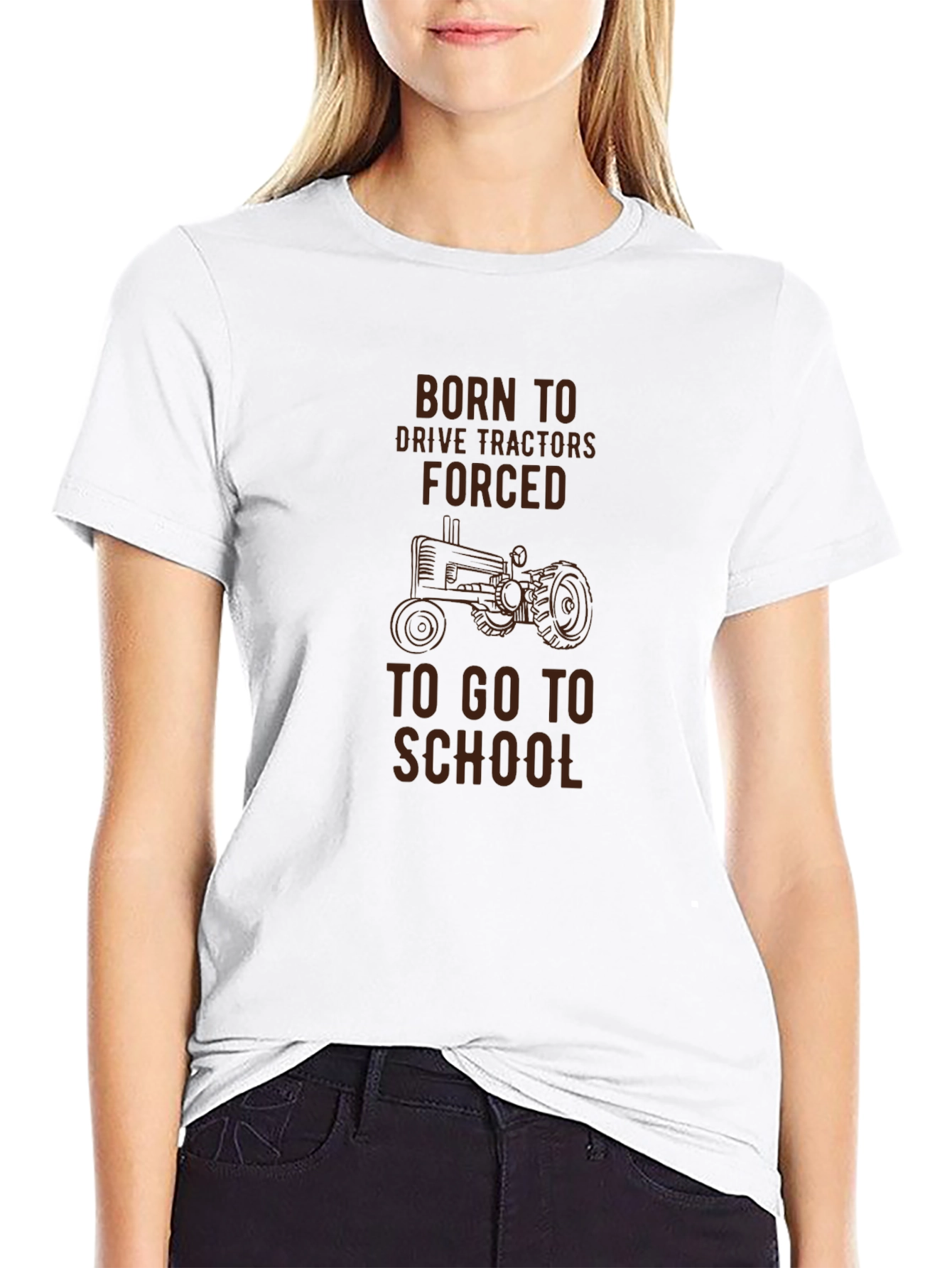 Born to Drive Tractors Mens Black T-Shirt