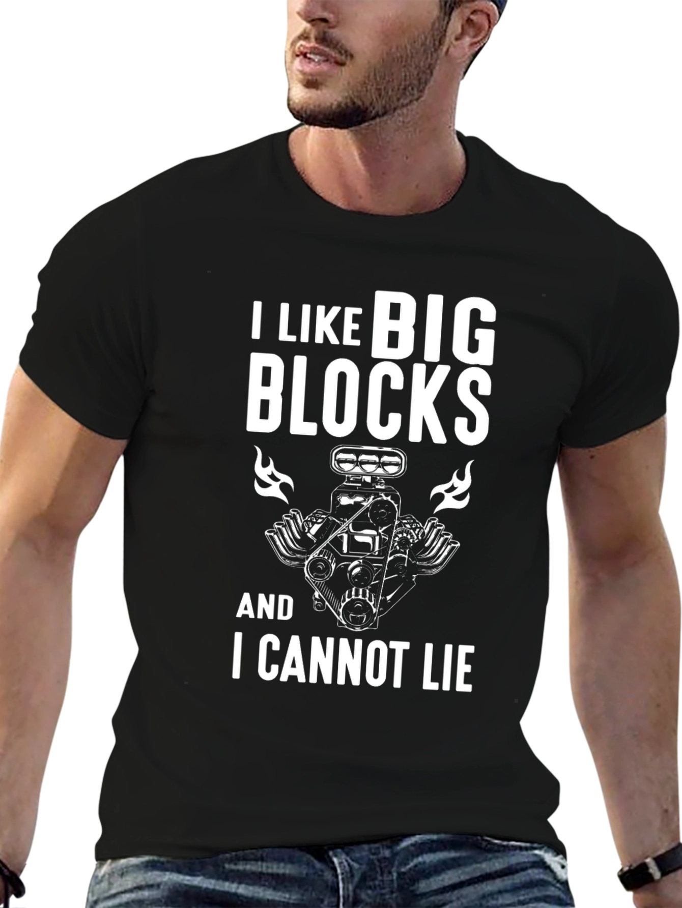 I Like Big Blocks T-Shirt - Car Engine Tee