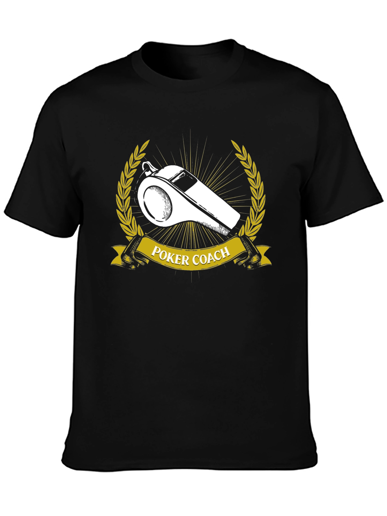 Poker Coach Graphic Tee - Black Cotton T-Shirt