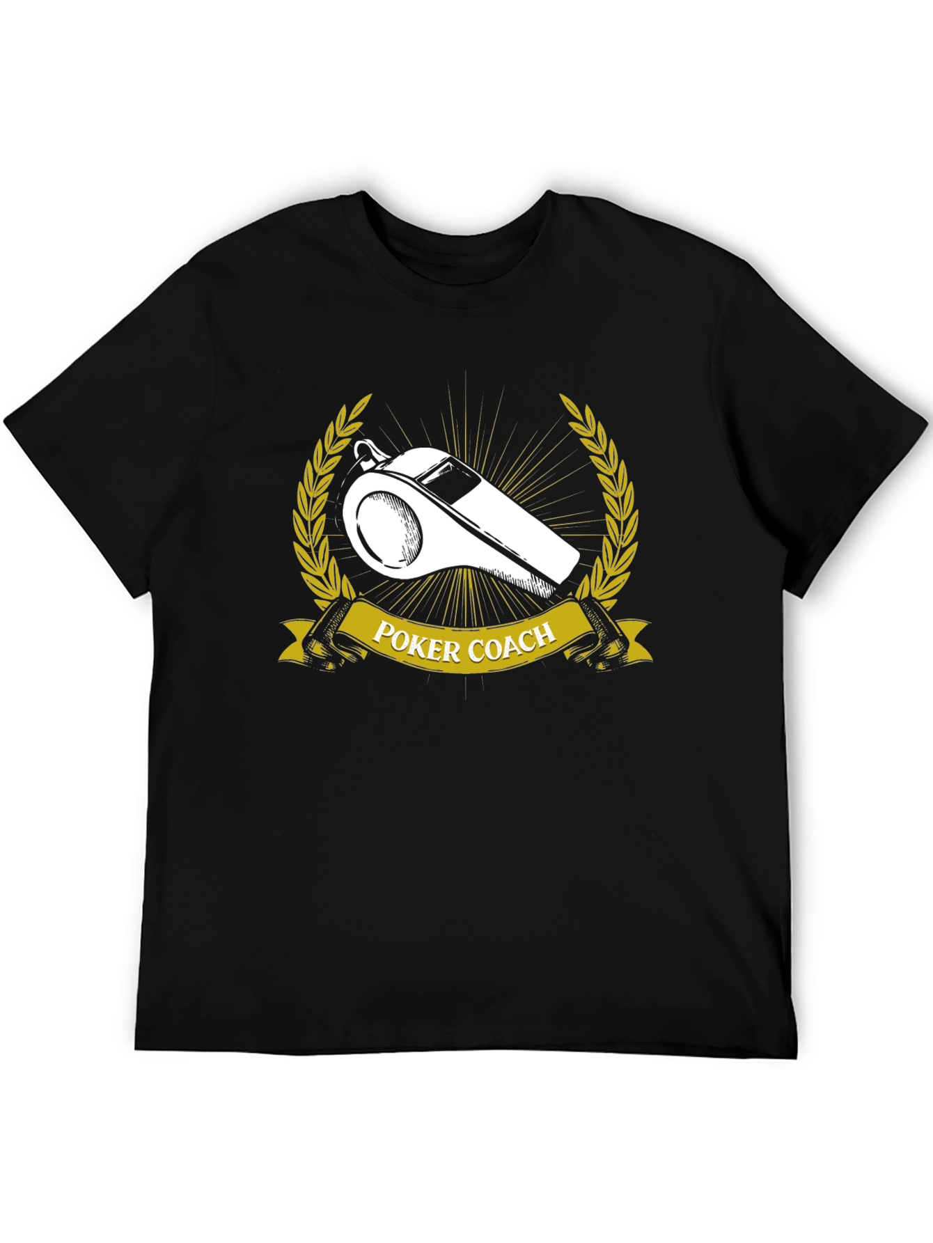 Poker Coach Graphic Tee - Black Cotton T-Shirt
