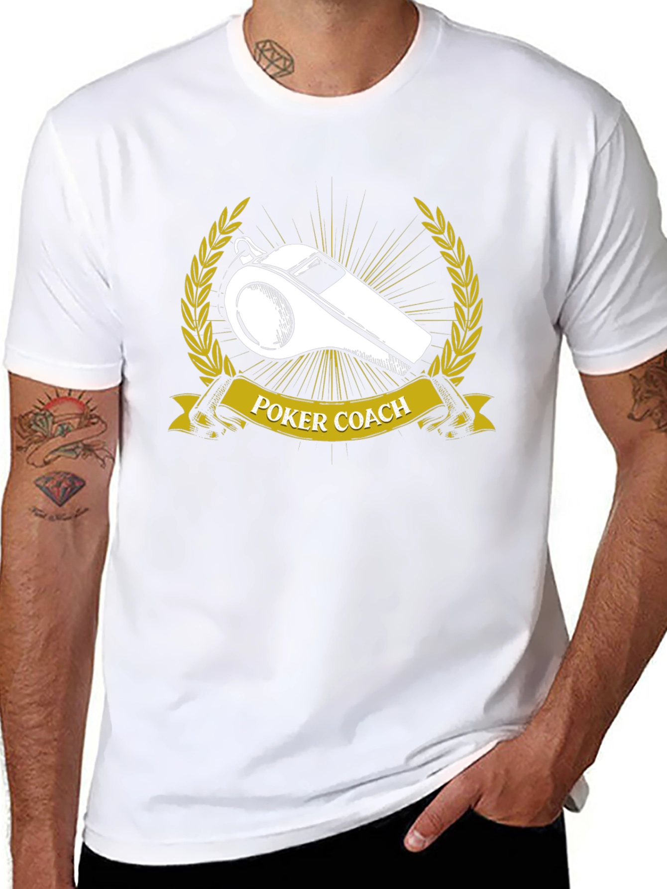Poker Coach Graphic Tee - Black Cotton T-Shirt