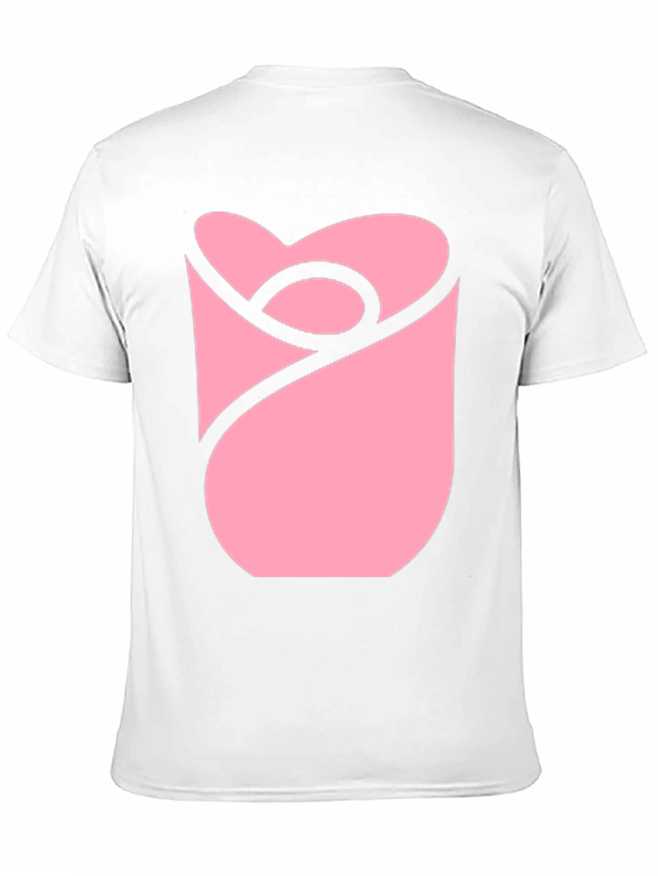 Modern Pink Rose Graphic Black T-Shirt