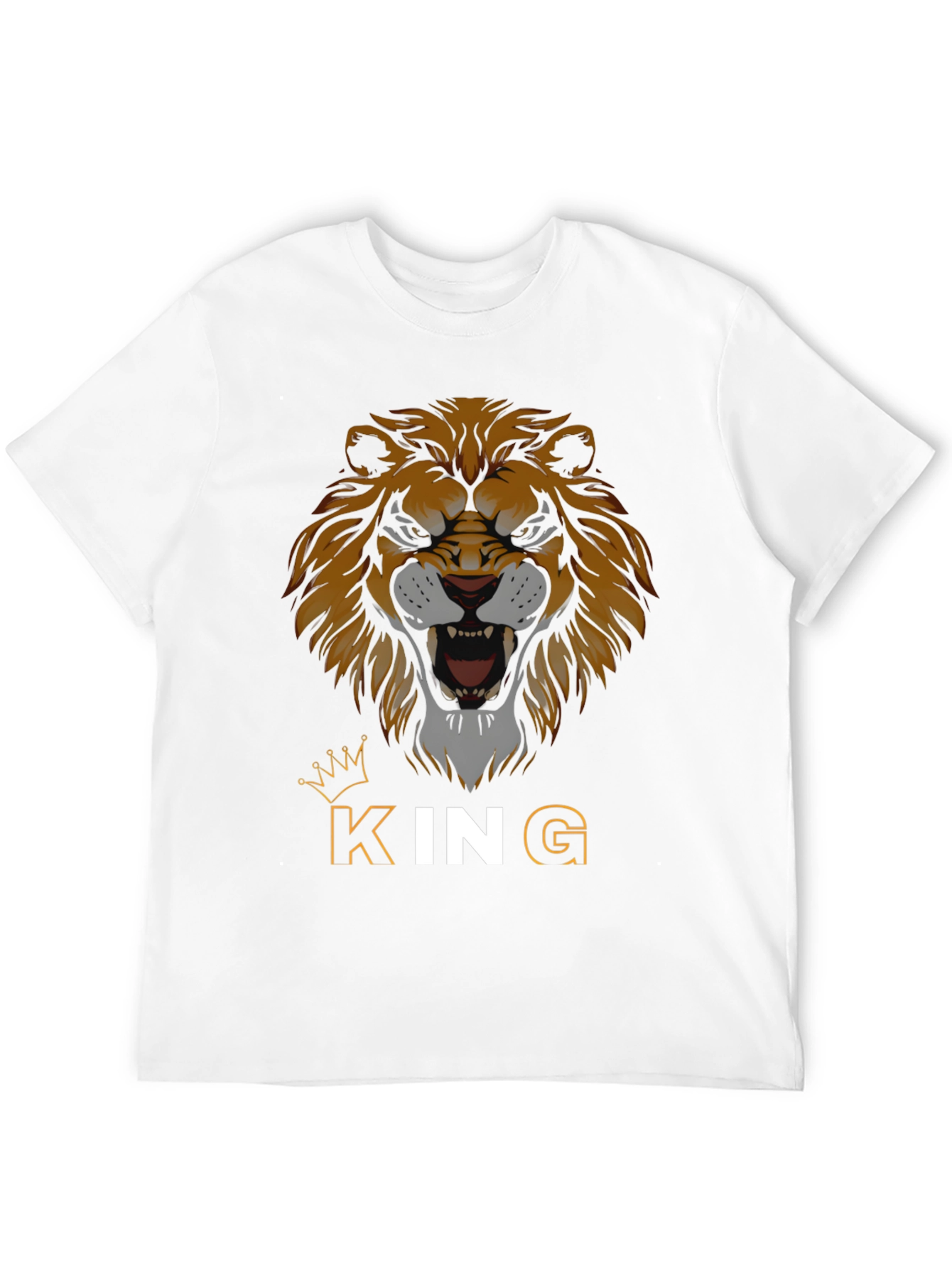 King Lion Graphic Tee - Black Cotton T-Shirt