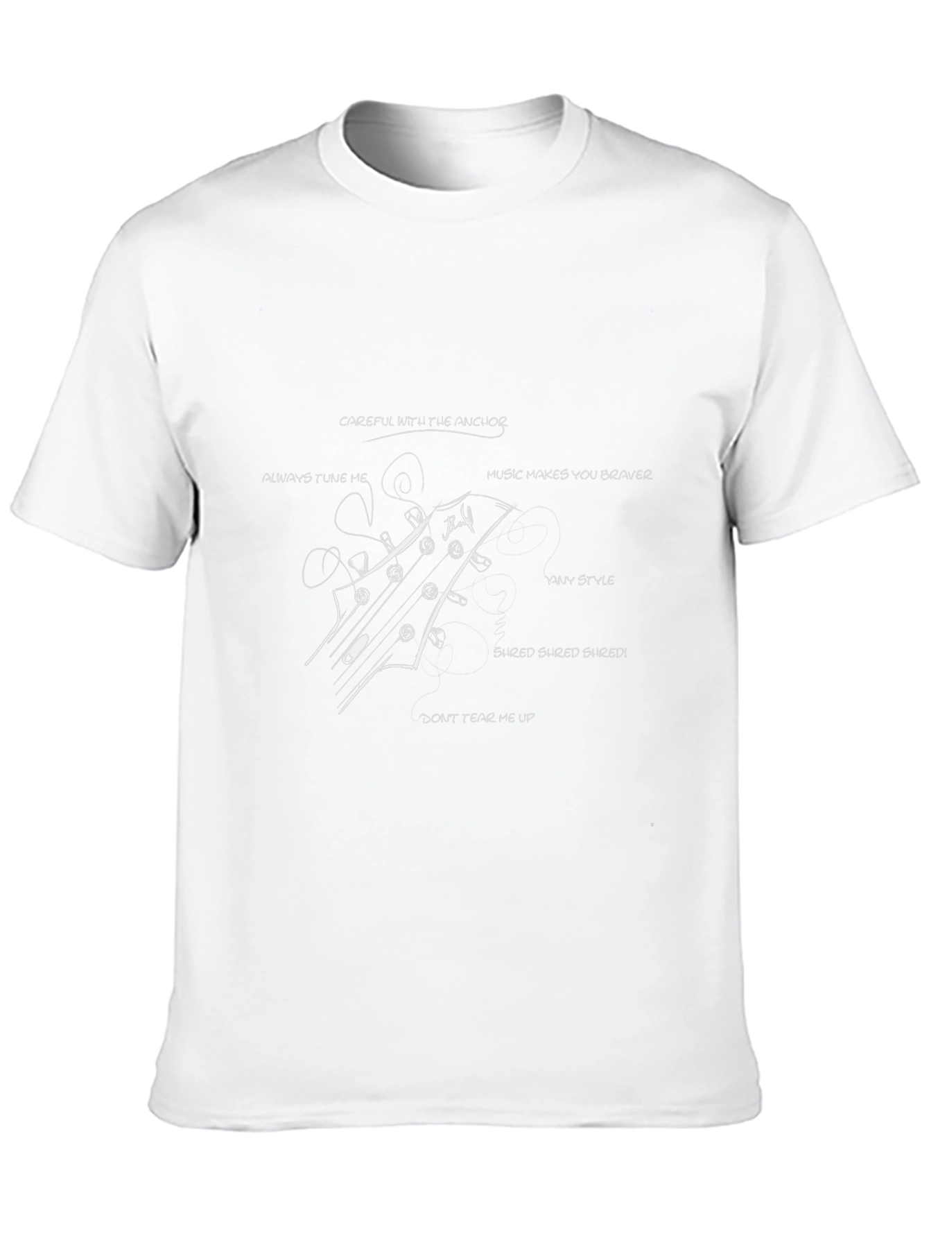 Guitar Headstock T-Shirt - Music Lover Tee